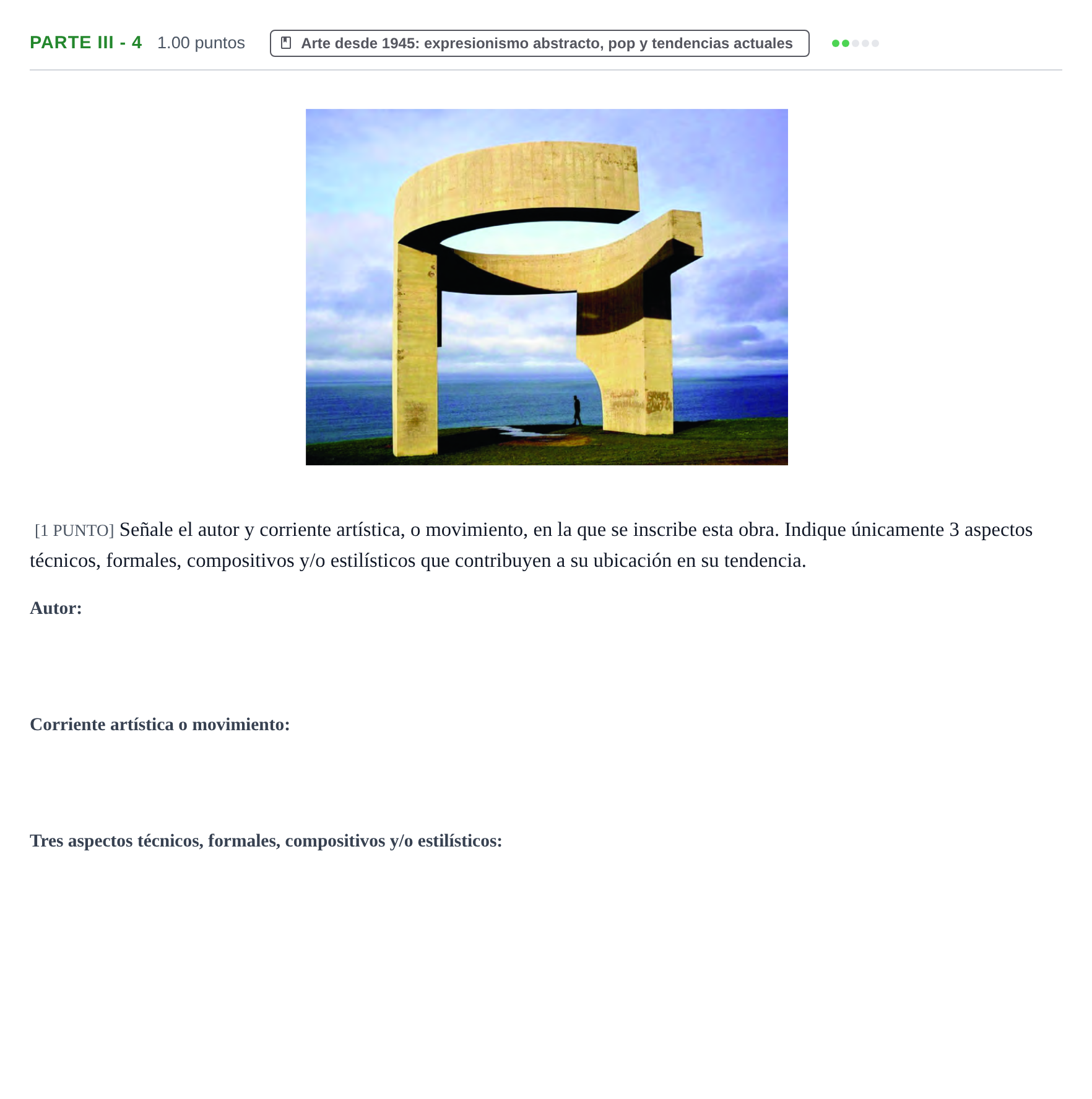Enunciado: Ejercicio Parte III - 4 · Fundamentos Artísticos PAU Cantabria Ordinaria 2022
