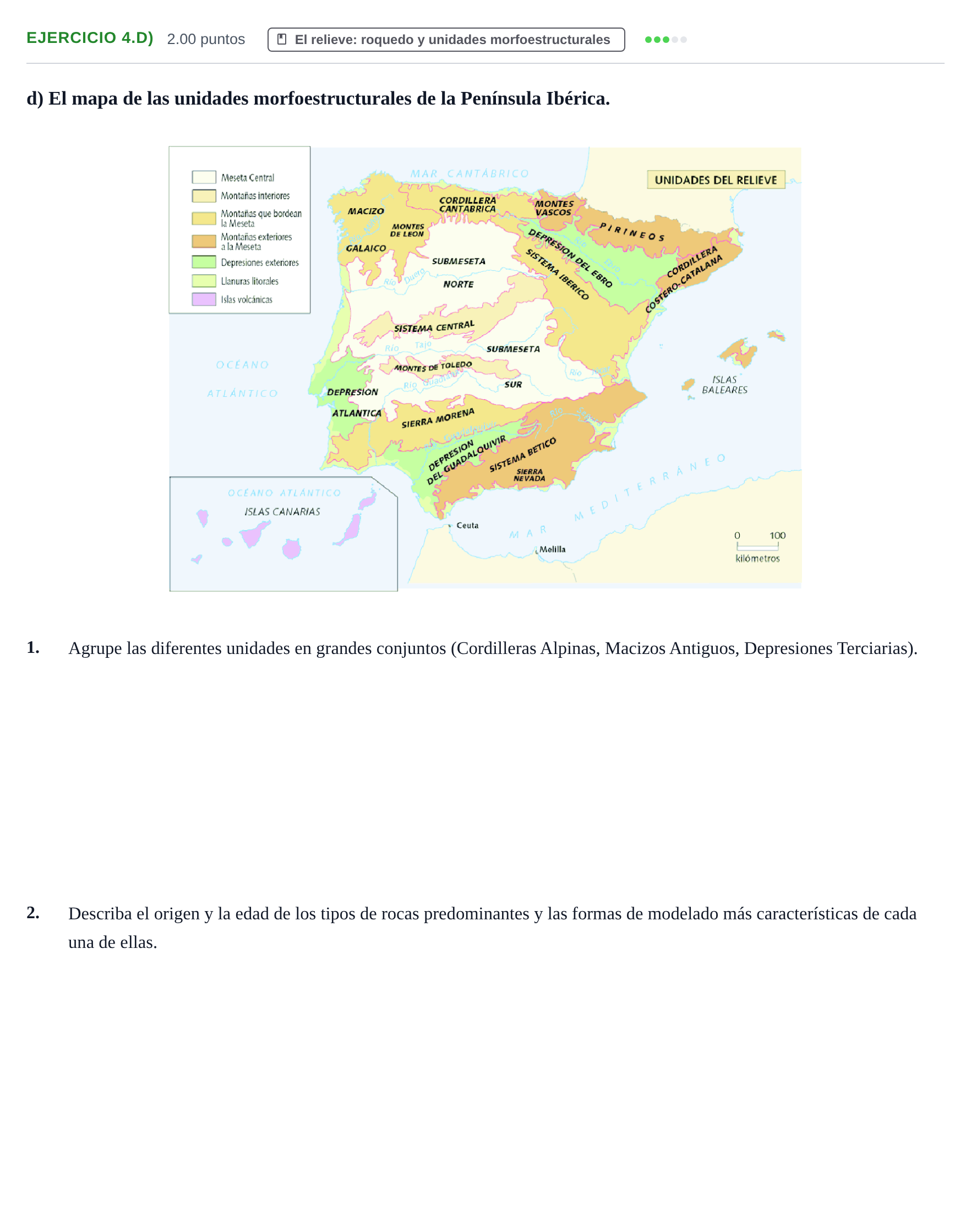 Enunciado: Ejercicio 4.d) · Geografía PAU Cantabria Ordinaria 2022
