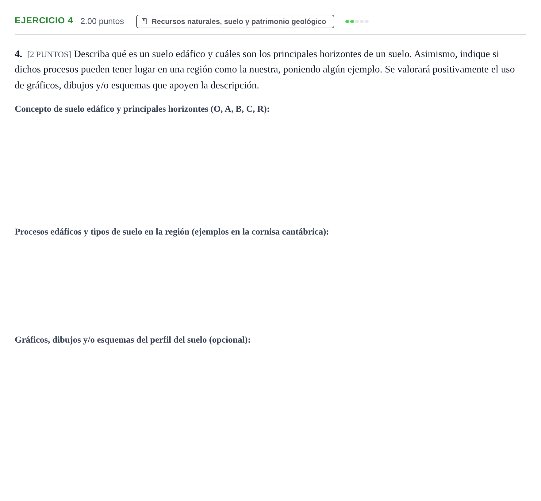 Enunciado: Problema 4 · Geología y Ciencias Ambientales PAU Cantabria Extraordinaria 2022