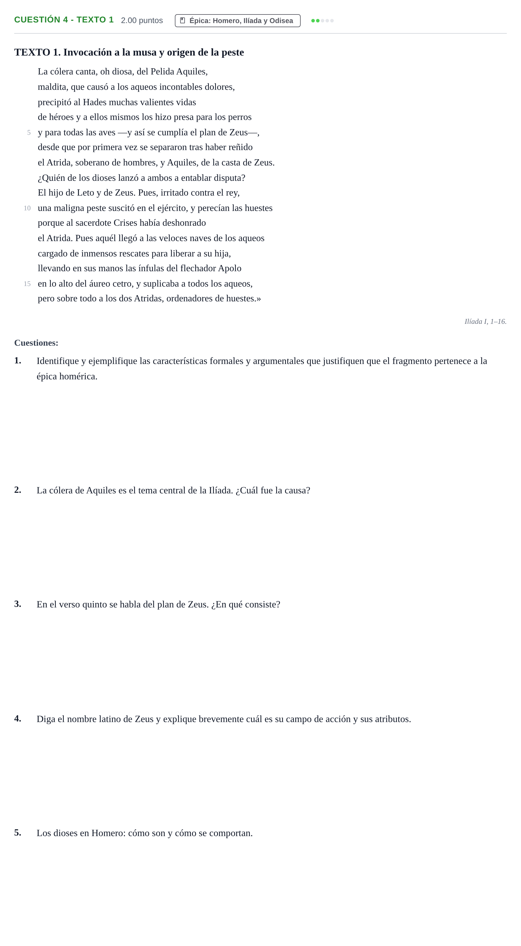 Enunciado: Cuestión 4 - Texto 1 · Griego II PAU Cantabria Ordinaria 2022