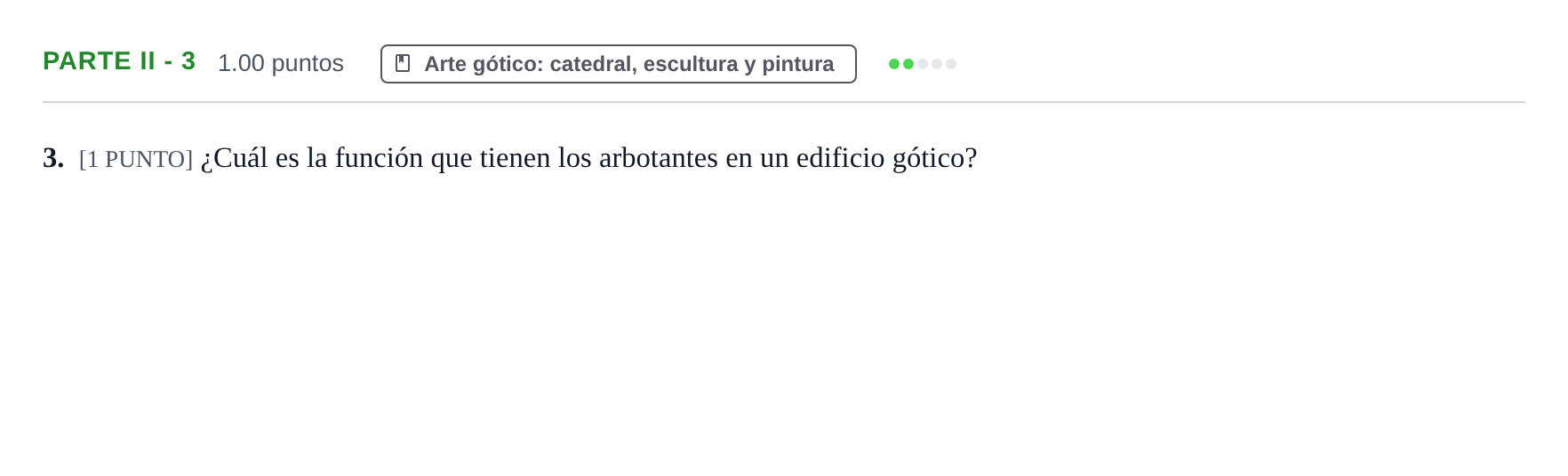 Enunciado: Ejercicio Parte II - 3 · Historia del Arte PAU Cantabria Extraordinaria 2022