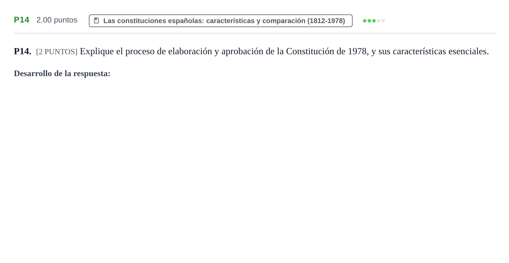 Enunciado: Ejercicio P14 · Historia de España PAU Cantabria Extraordinaria 2022
