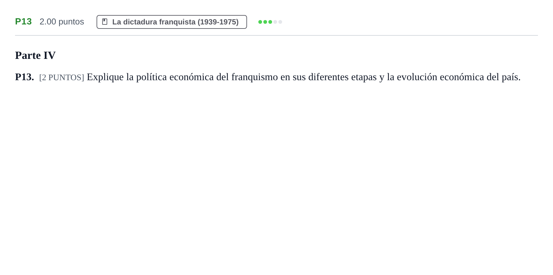 Enunciado: Ejercicio P13 · Historia de España PAU Cantabria Ordinaria 2022