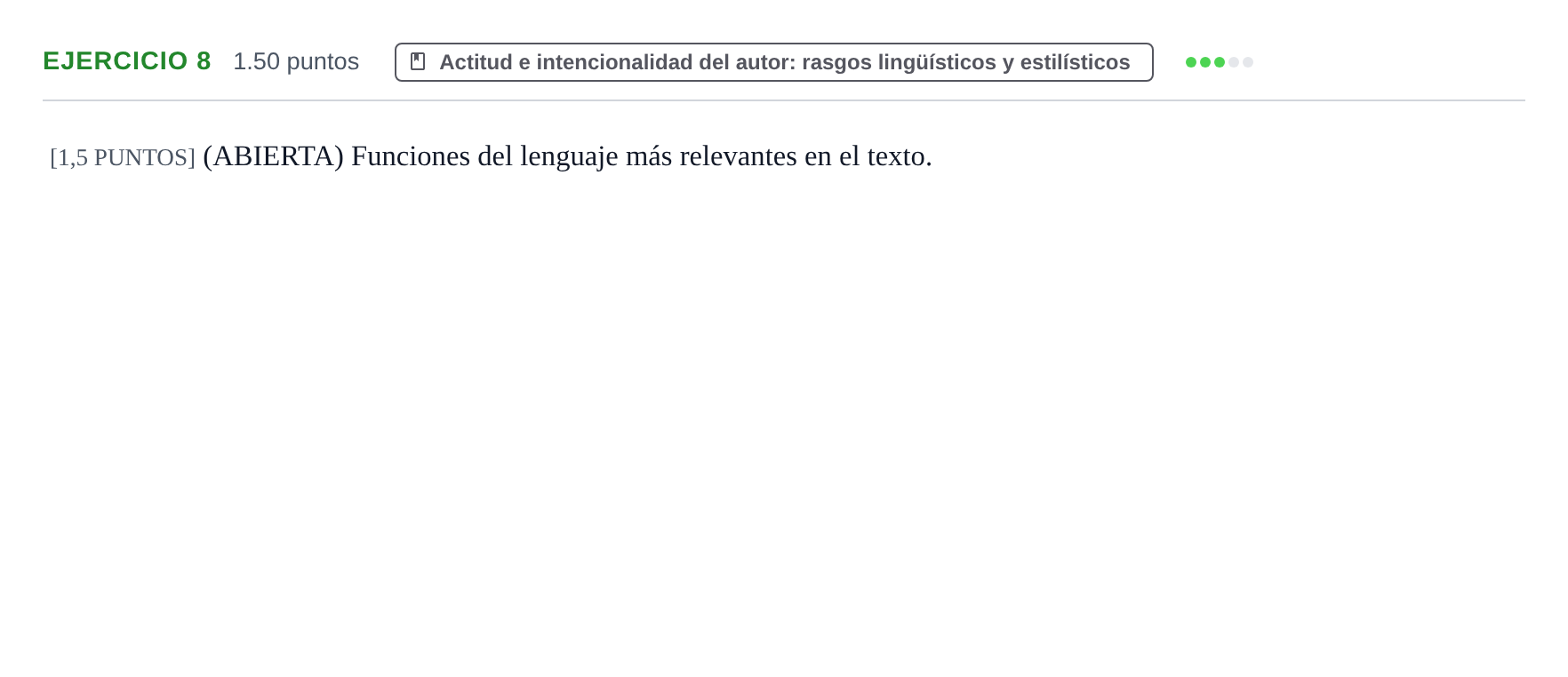 Enunciado: Problema 8 · Lengua Castellana y Literatura II PAU Cantabria Ordinaria 2022