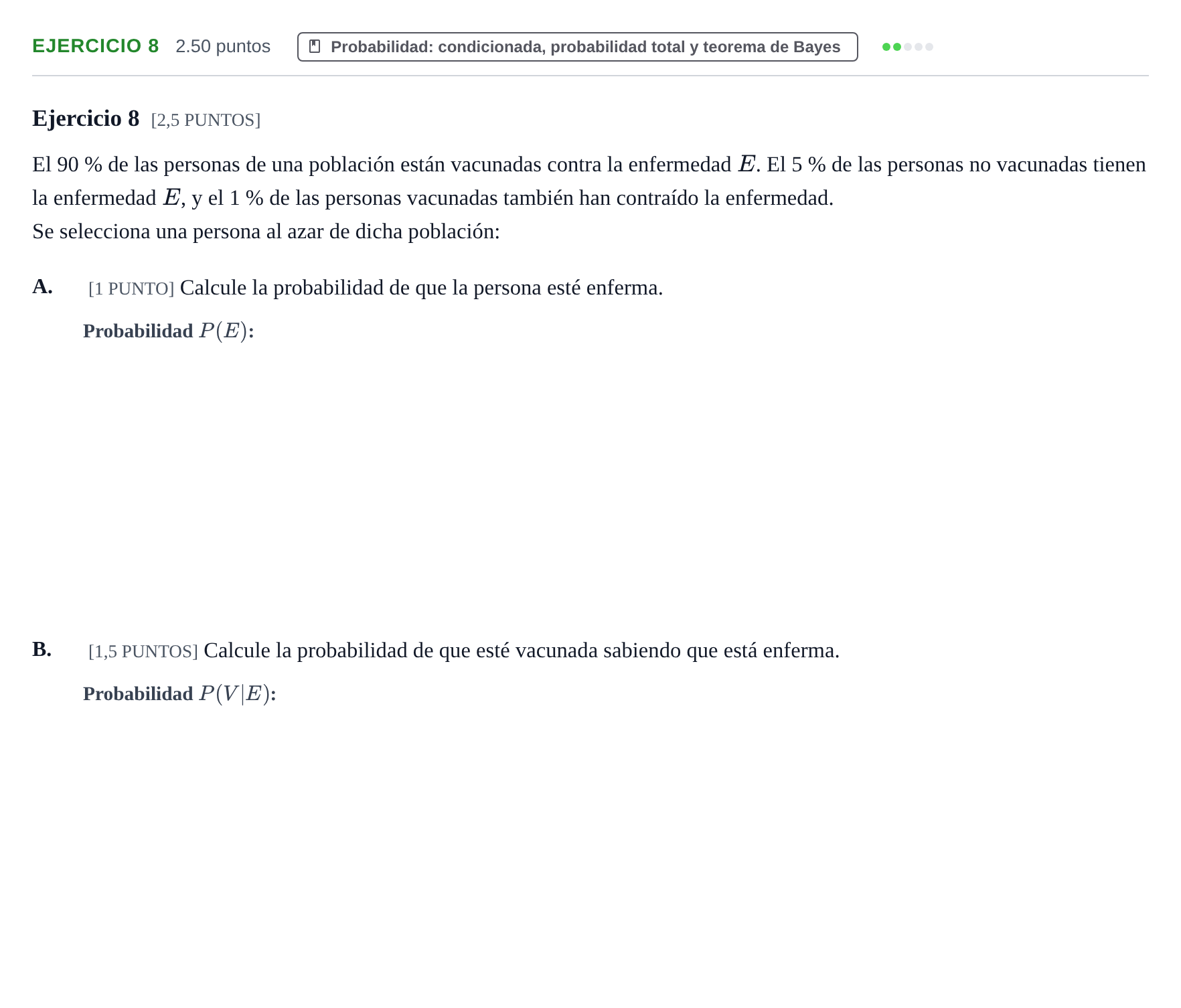 Enunciado: Ejercicio 8 · Matemáticas II PAU Cantabria Extraordinaria 2022