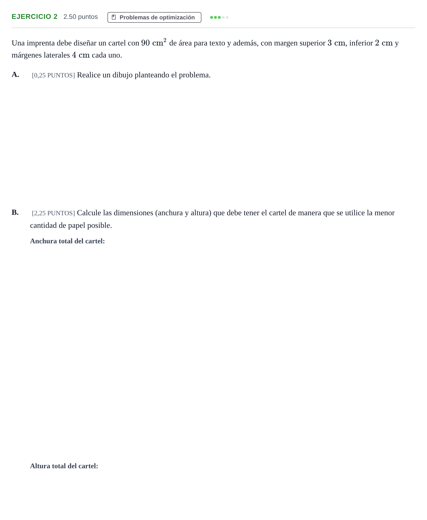 Enunciado: Ejercicio 2 · Matemáticas II PAU Cantabria Ordinaria 2022