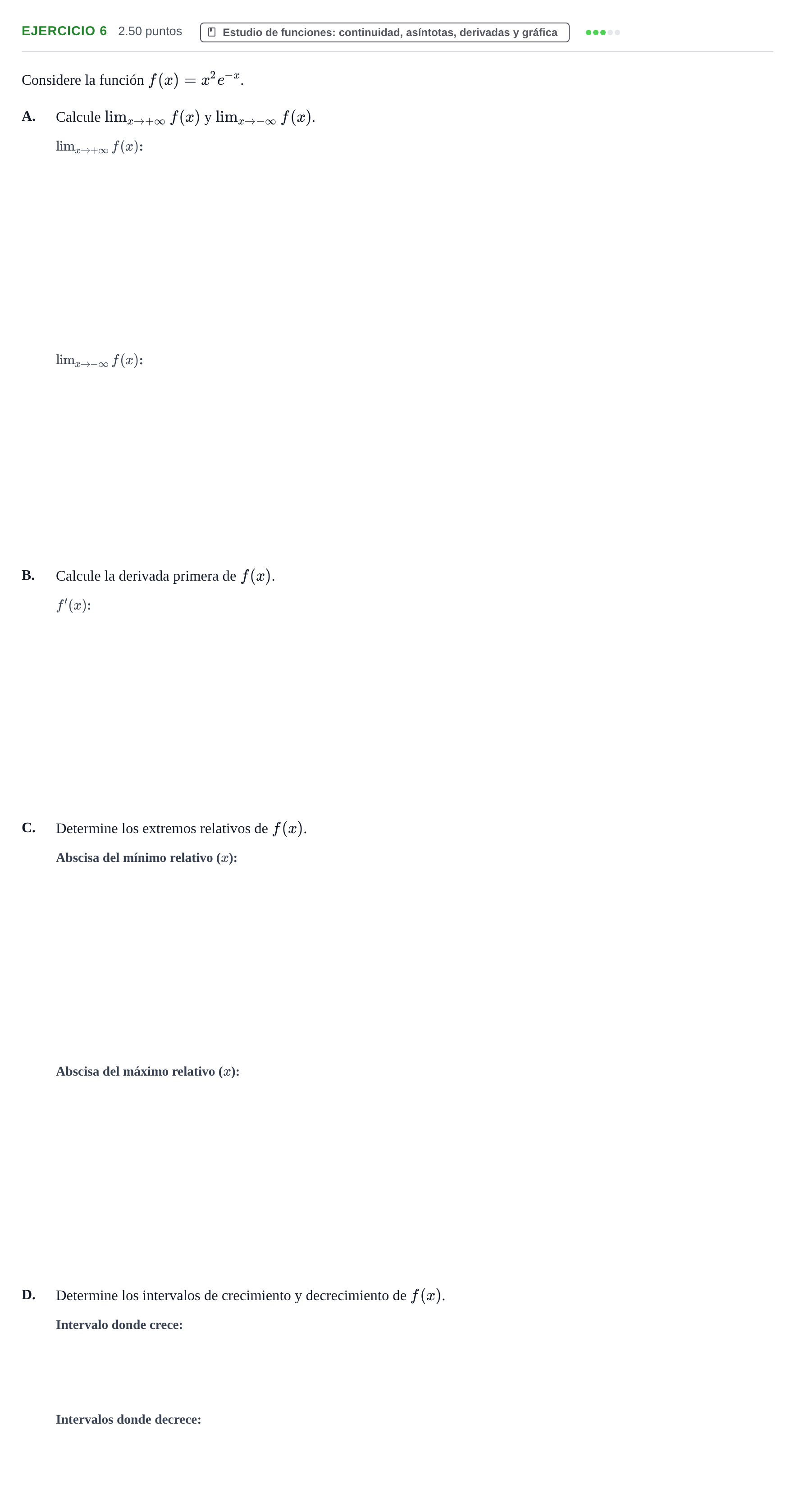 Enunciado: Ejercicio 6 · Matemáticas II PAU Cantabria Ordinaria 2022