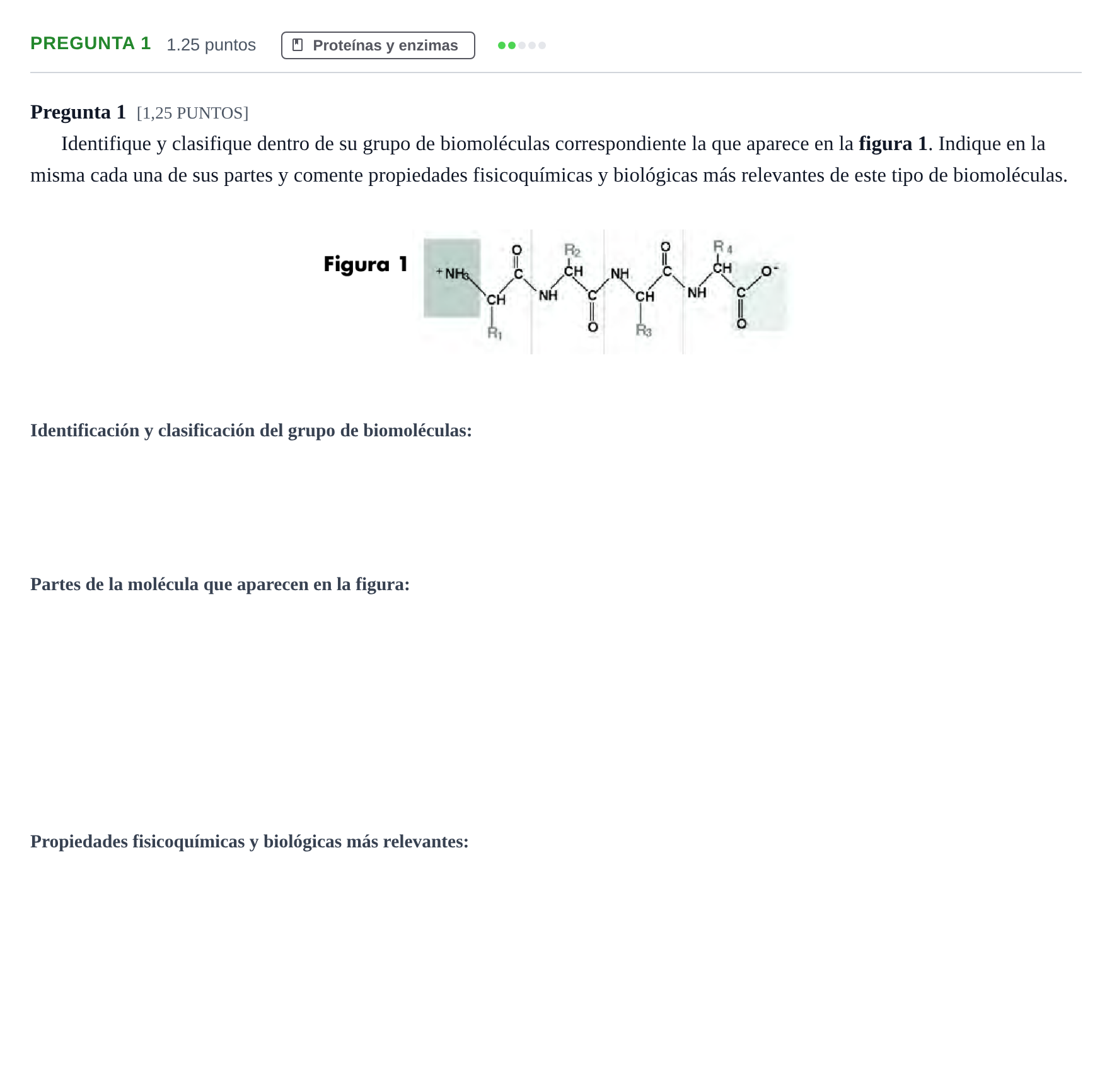 Enunciado: Pregunta 1 · Biología PAU Cantabria Extraordinaria 2021