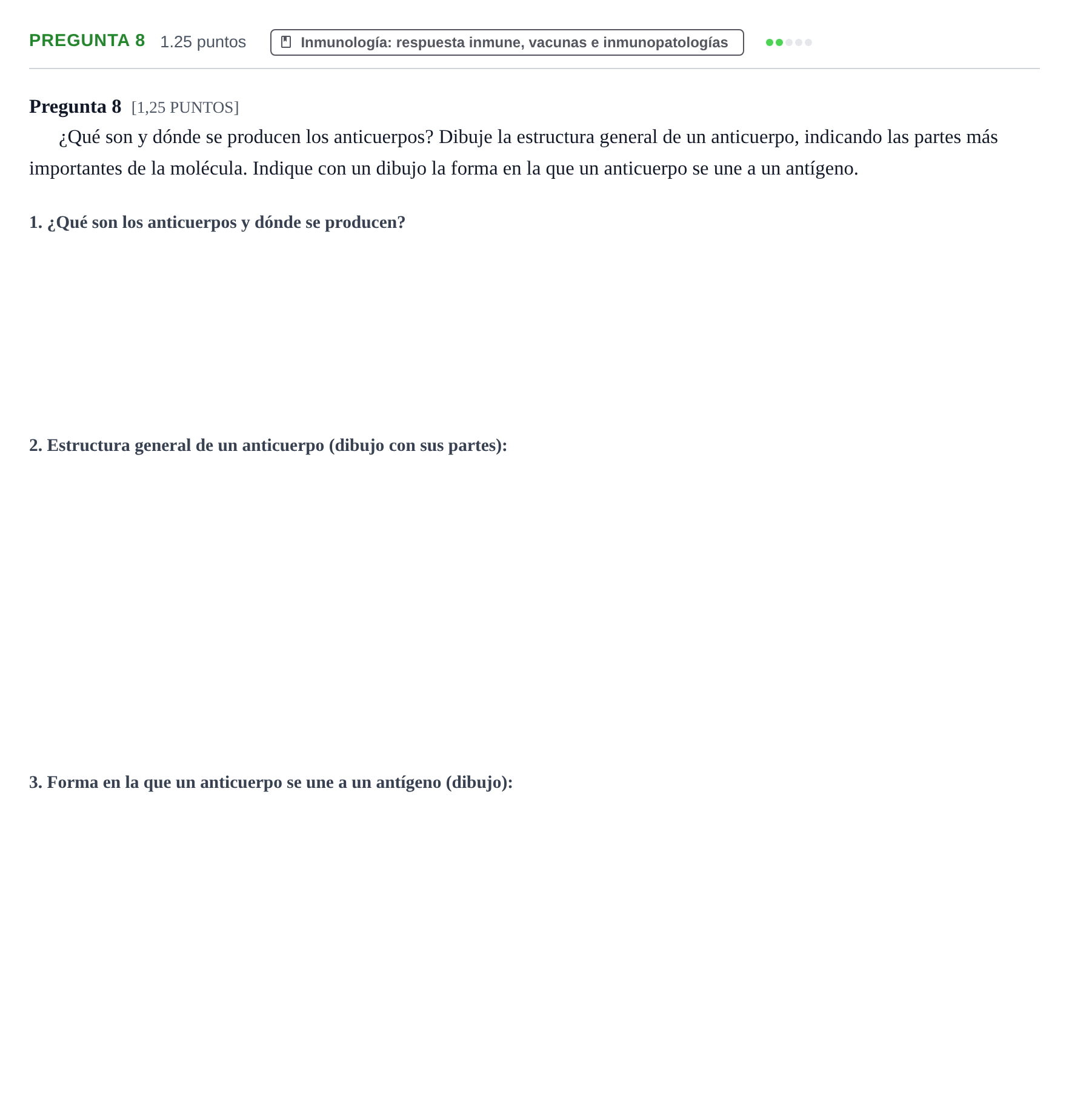 Enunciado: Pregunta 8 · Biología PAU Cantabria Extraordinaria 2021