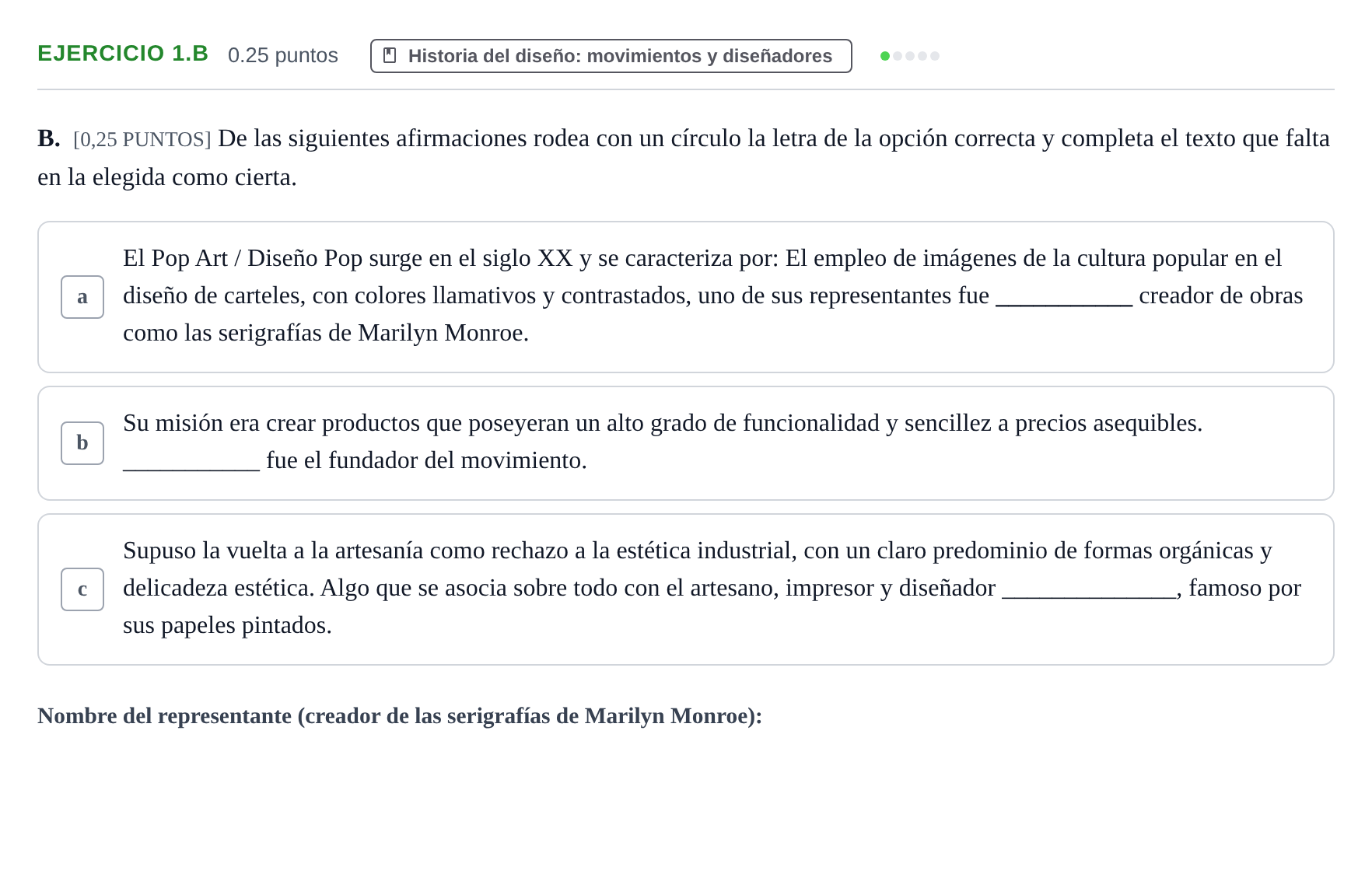 Enunciado: Ejercicio 1.B · Diseño PAU Cantabria Ordinaria 2021