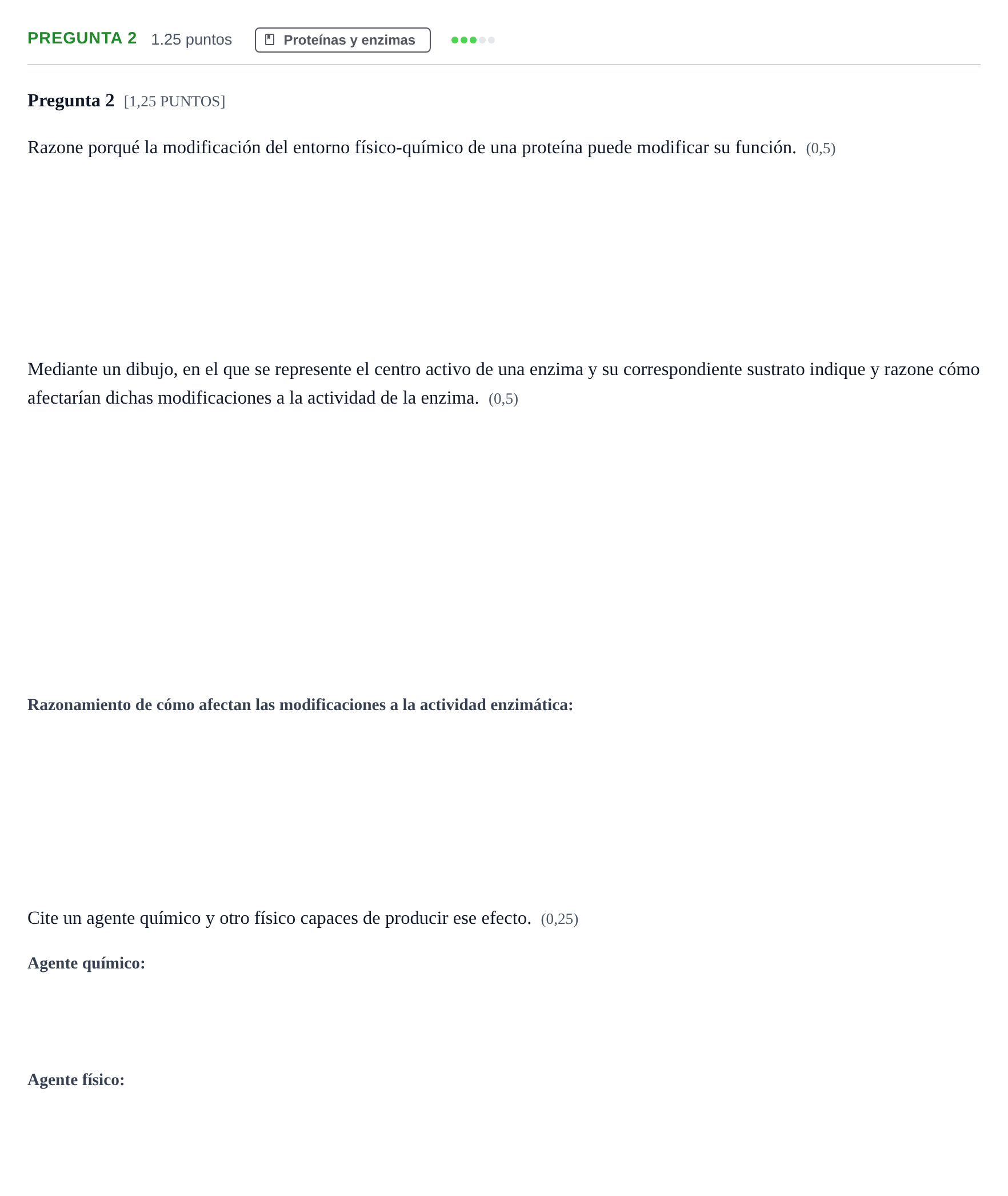 Enunciado: Pregunta 2 · Biología PAU Cantabria Ordinaria 2021