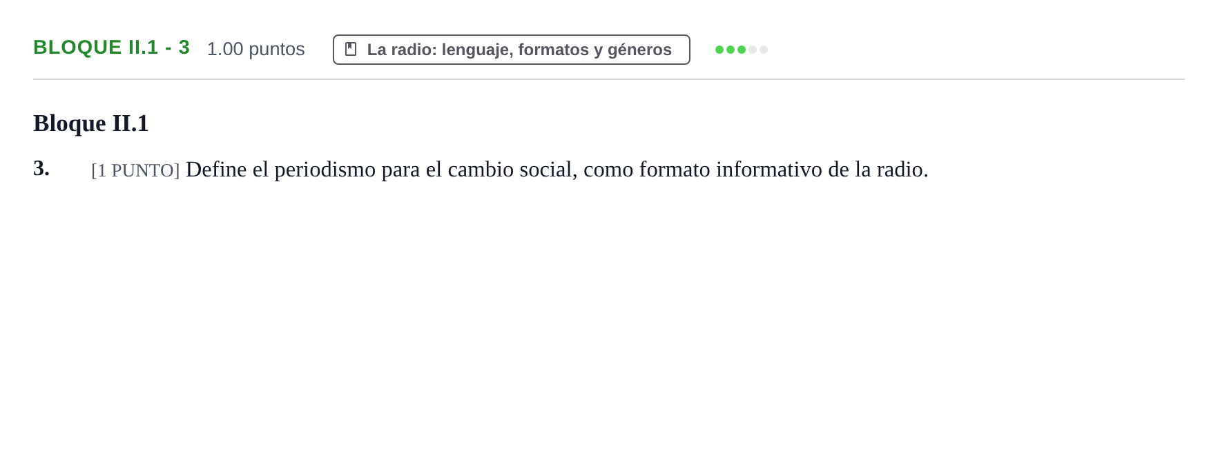 Enunciado: Bloque II.1 - 3 · Cultura Audiovisual II PAU Cantabria Ordinaria 2021