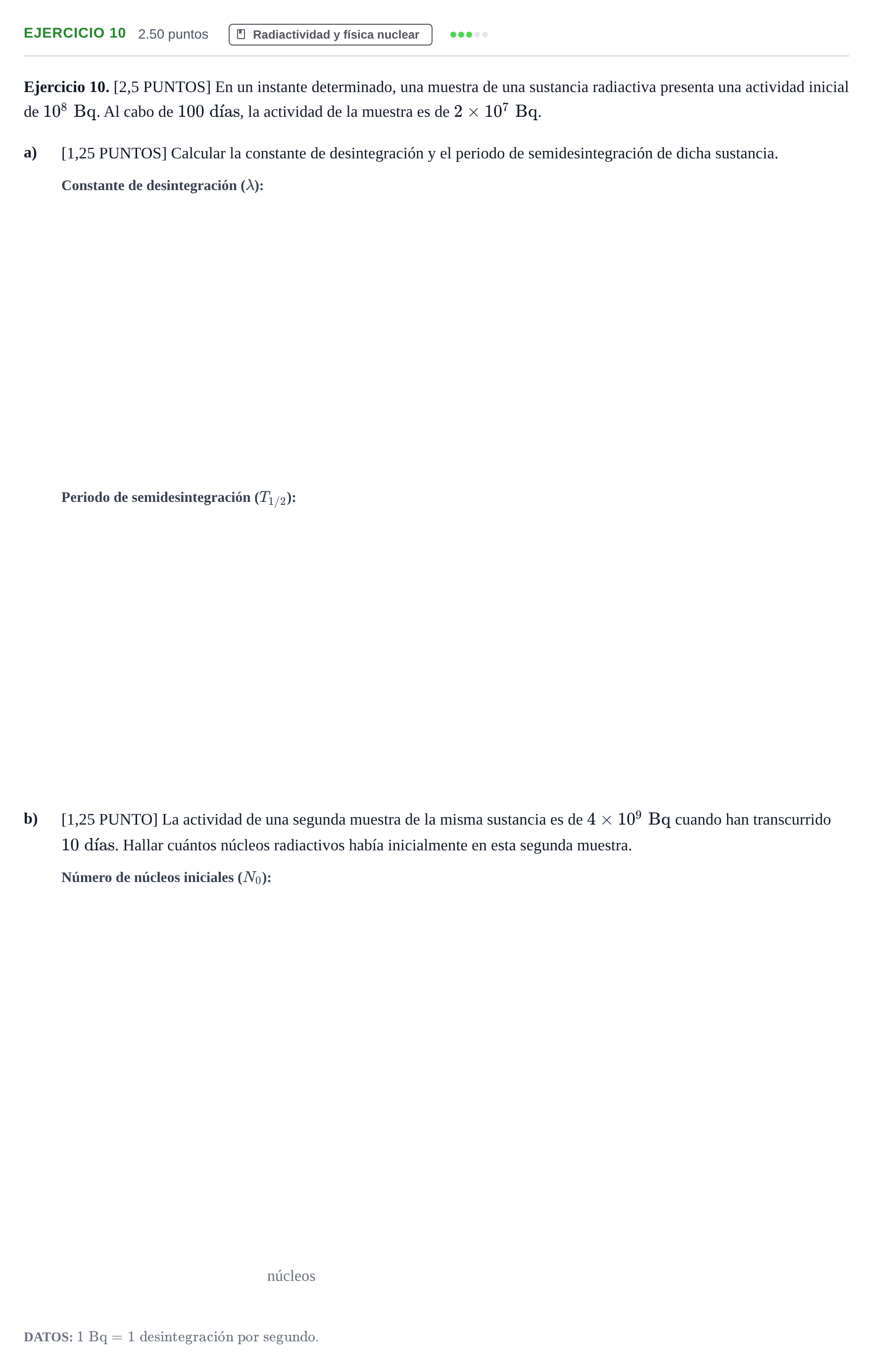 Enunciado: Ejercicio 10 · Física PAU Cantabria Extraordinaria 2021