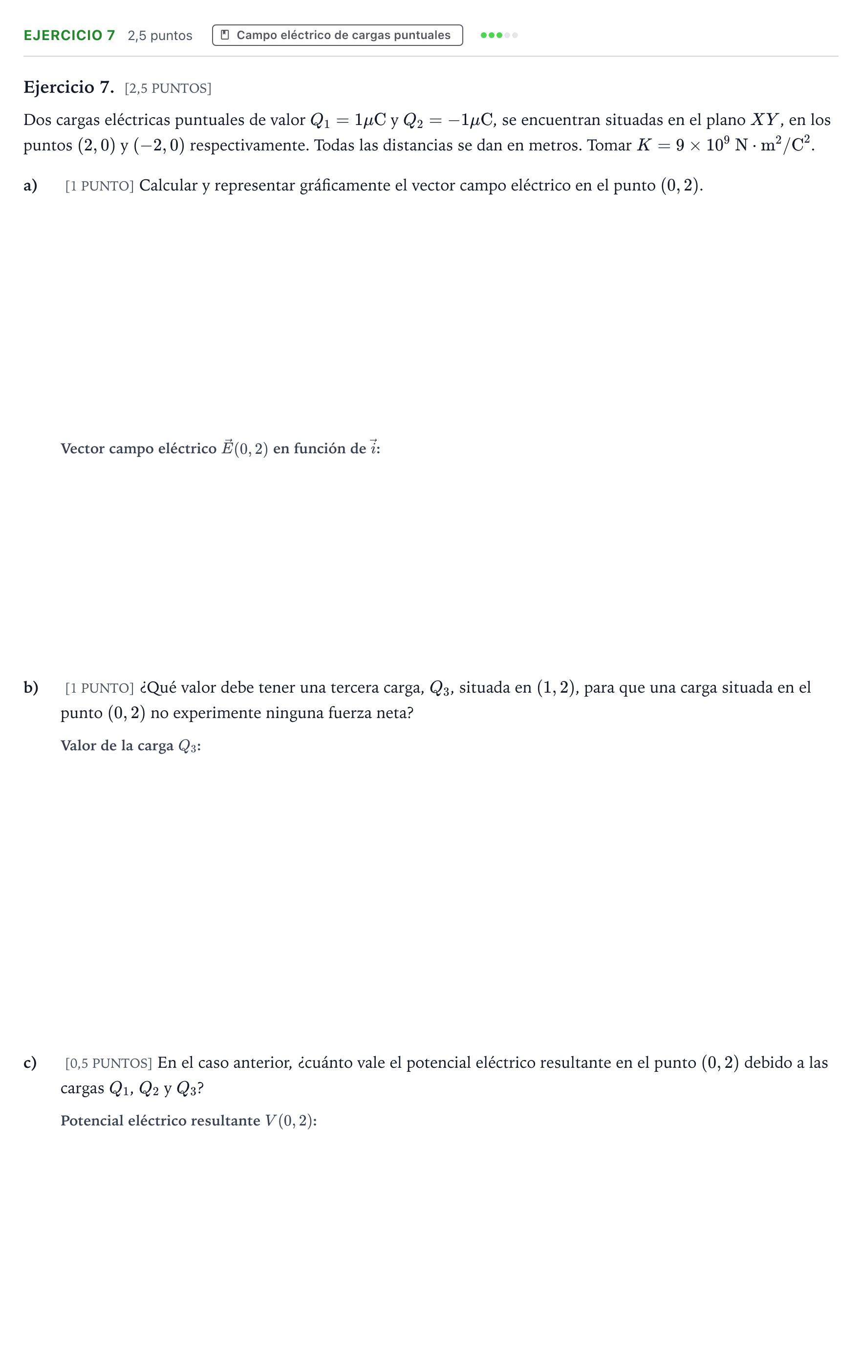 Enunciado: Ejercicio 7 · Física PAU Cantabria Extraordinaria 2021