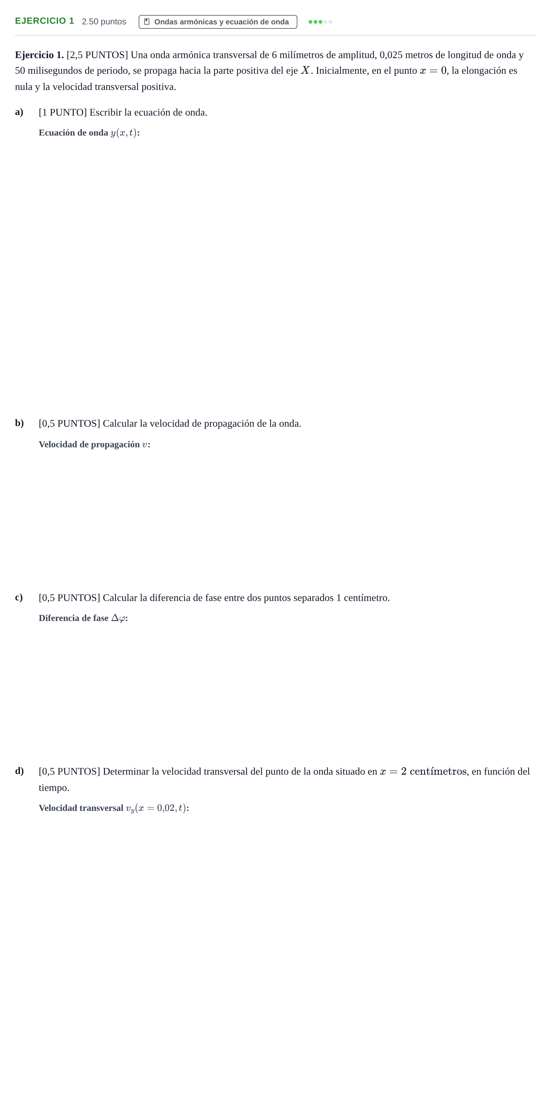 Enunciado: Ejercicio 1 · Física PAU Cantabria Ordinaria 2021