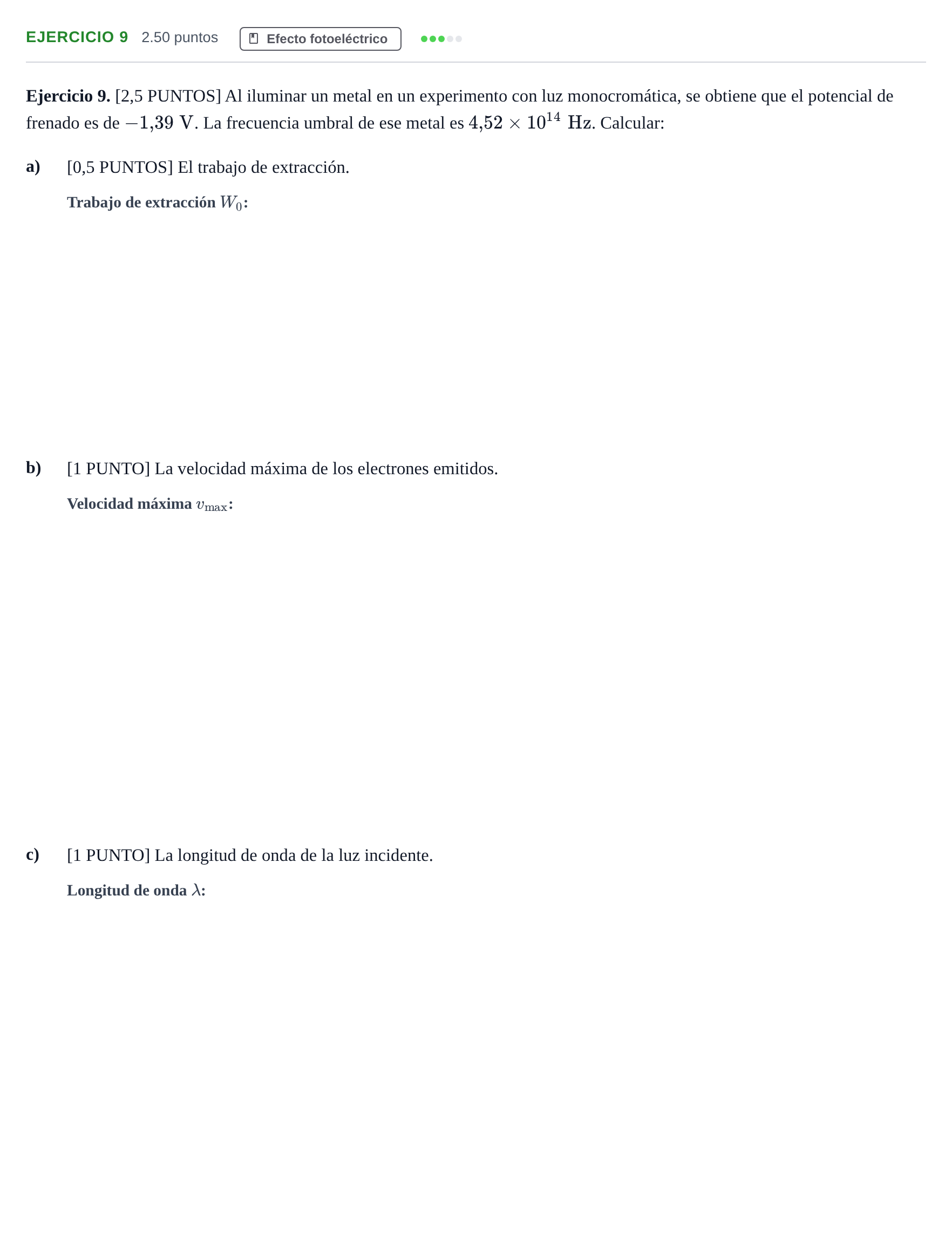 Enunciado: Ejercicio 9 · Física PAU Cantabria Ordinaria 2021