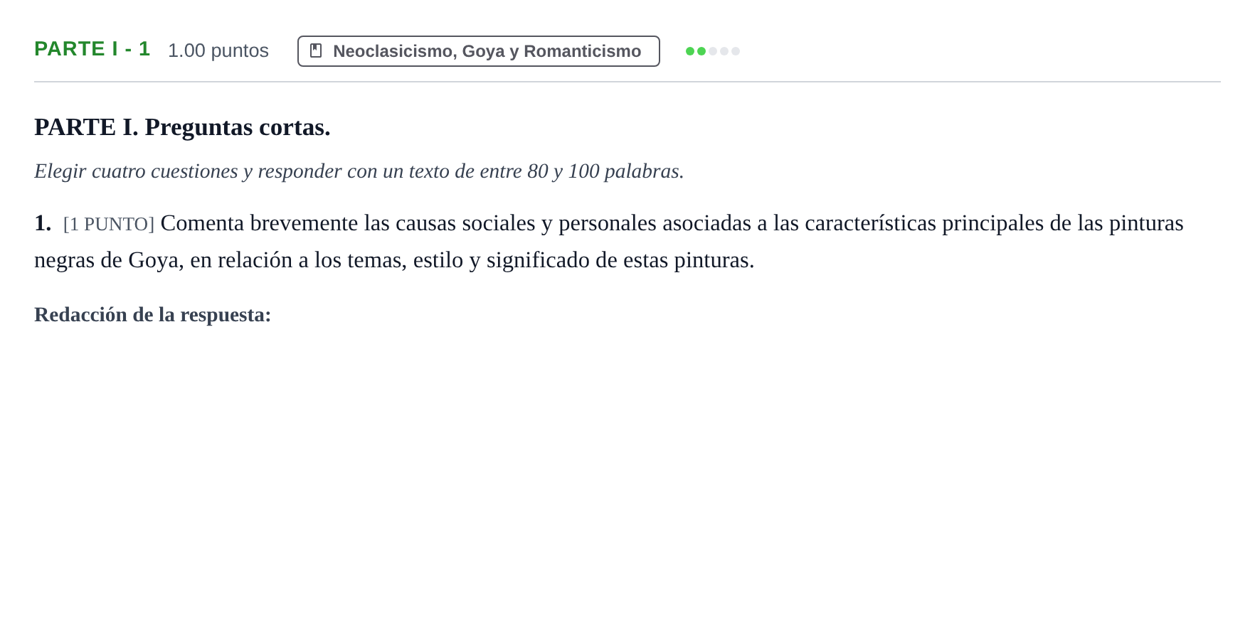 Enunciado: Ejercicio Parte I - 1 · Fundamentos Artísticos PAU Cantabria Extraordinaria 2021