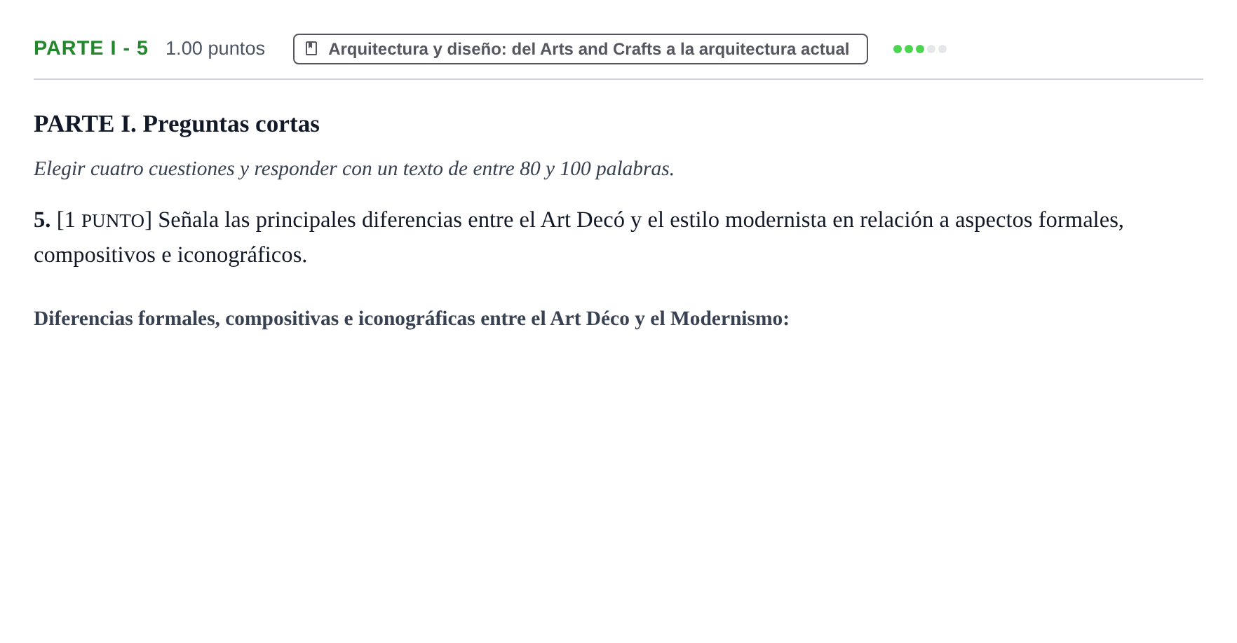 Enunciado: Ejercicio Parte I - 5 · Fundamentos Artísticos PAU Cantabria Extraordinaria 2021