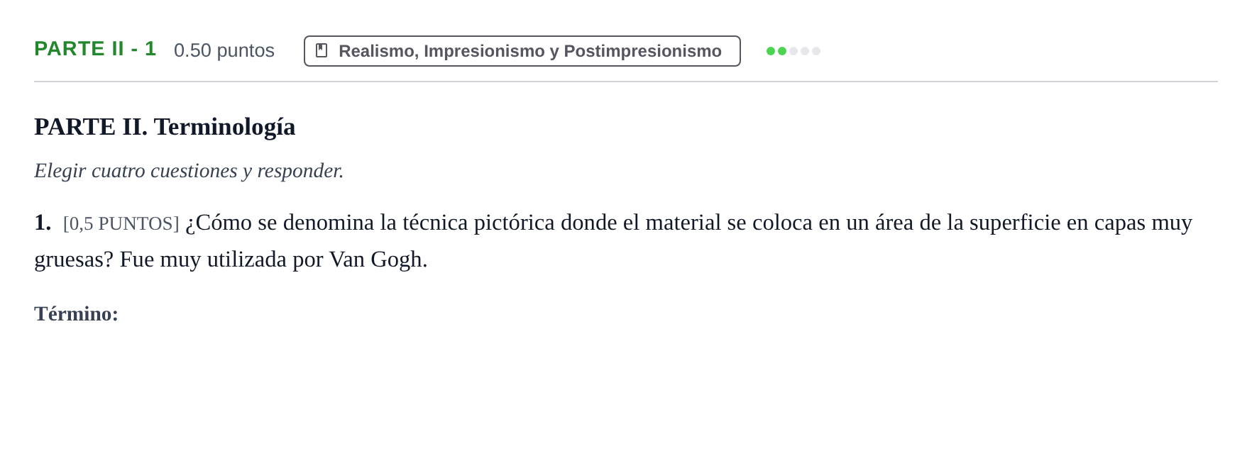 Enunciado: Ejercicio Parte II - 1 · Fundamentos Artísticos PAU Cantabria Extraordinaria 2021