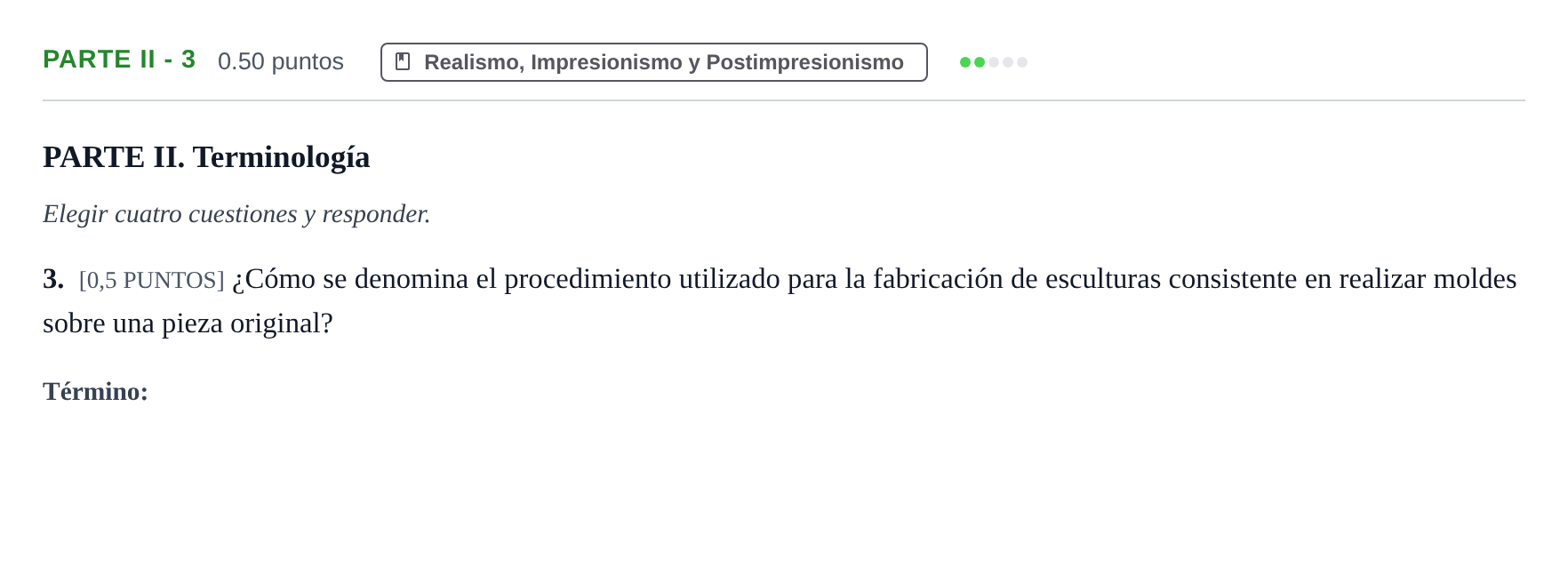Enunciado: Ejercicio Parte II - 3 · Fundamentos Artísticos PAU Cantabria Extraordinaria 2021