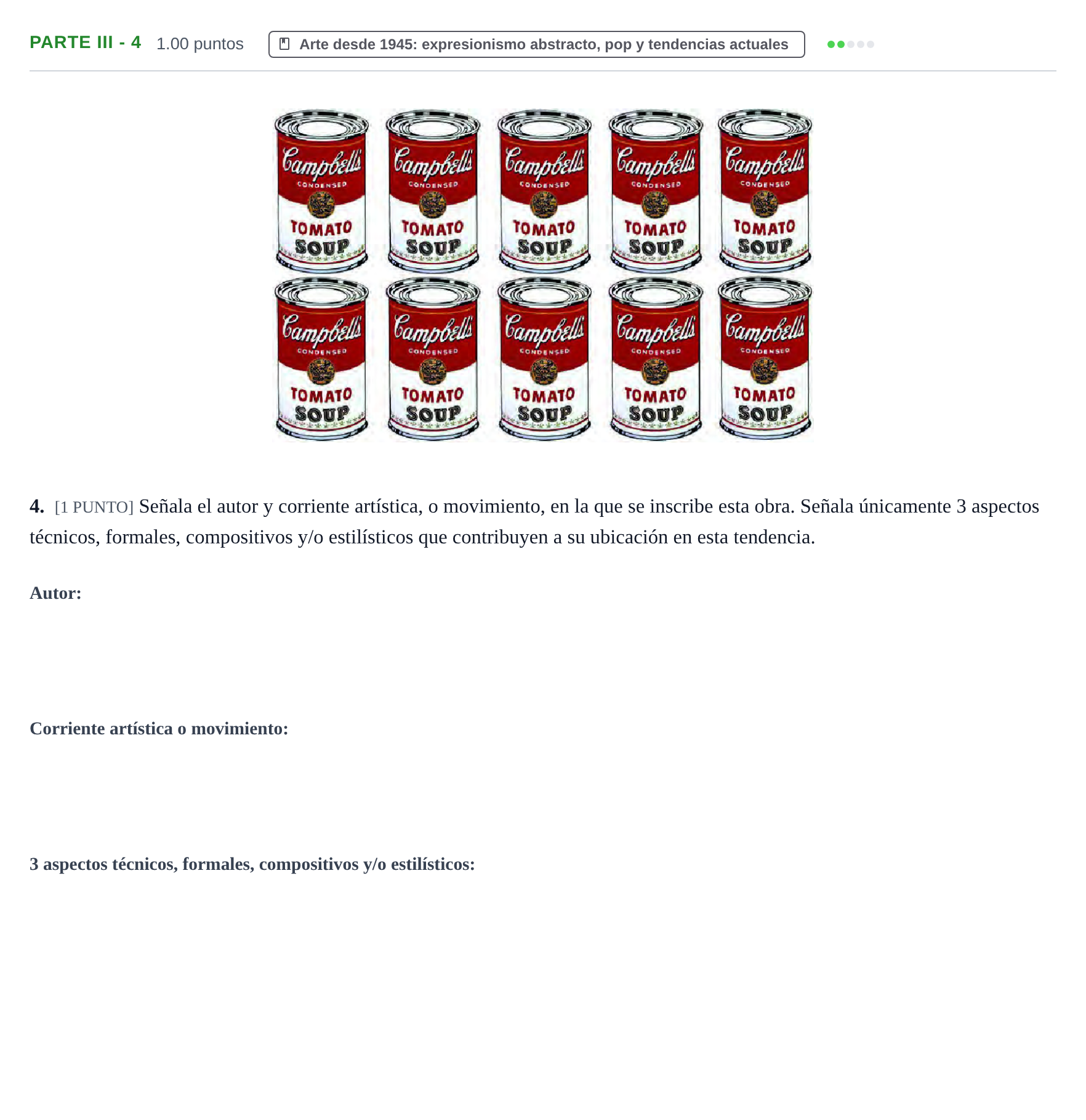 Enunciado: Ejercicio Parte III - 4 · Fundamentos Artísticos PAU Cantabria Extraordinaria 2021