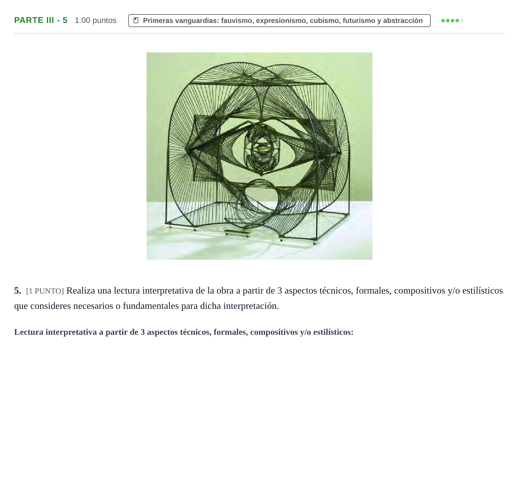 Enunciado: Ejercicio Parte III - 5 · Fundamentos Artísticos PAU Cantabria Extraordinaria 2021