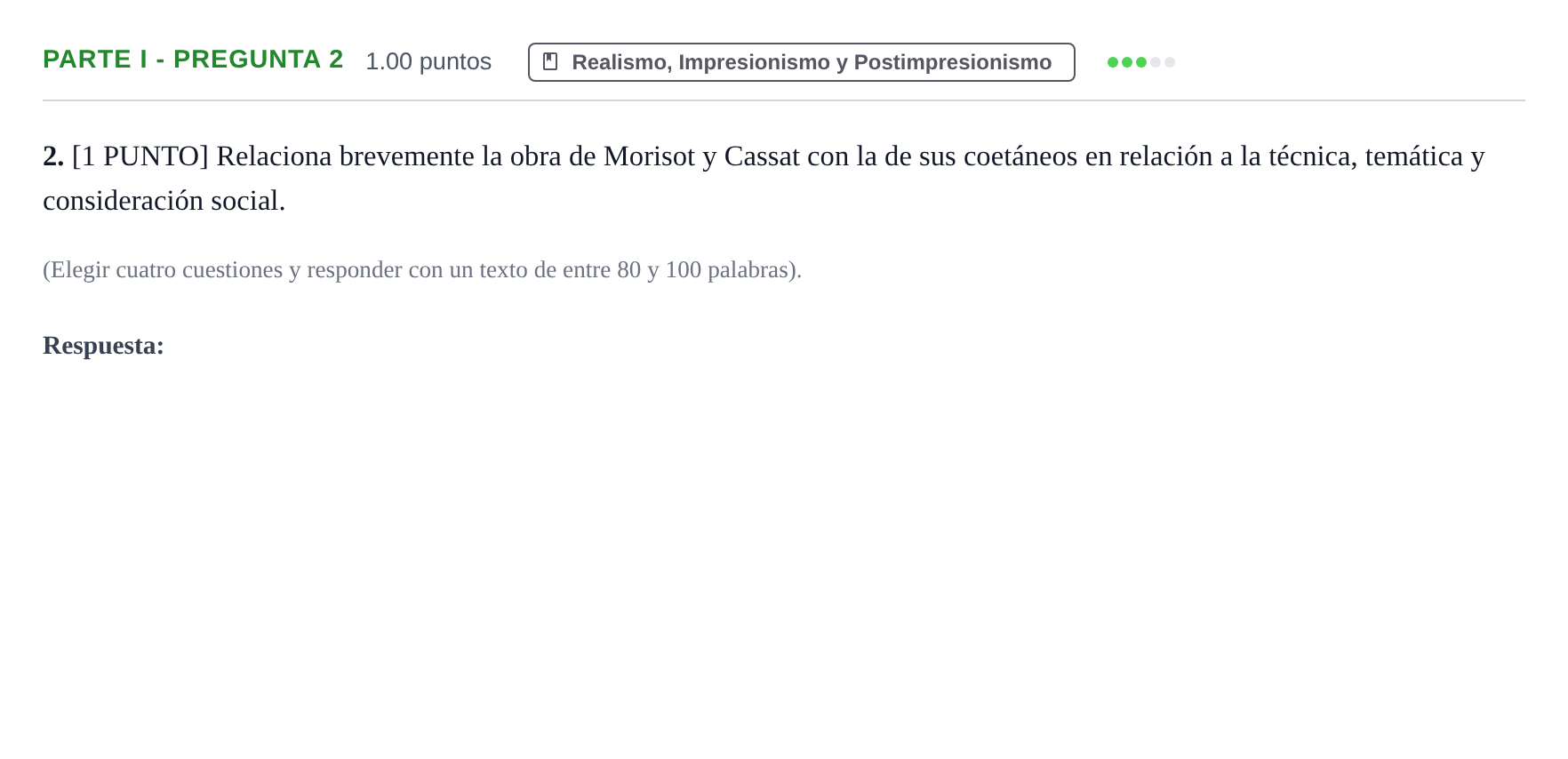 Enunciado: Ejercicio Parte I - Pregunta 2 · Fundamentos Artísticos PAU Cantabria Ordinaria 2021