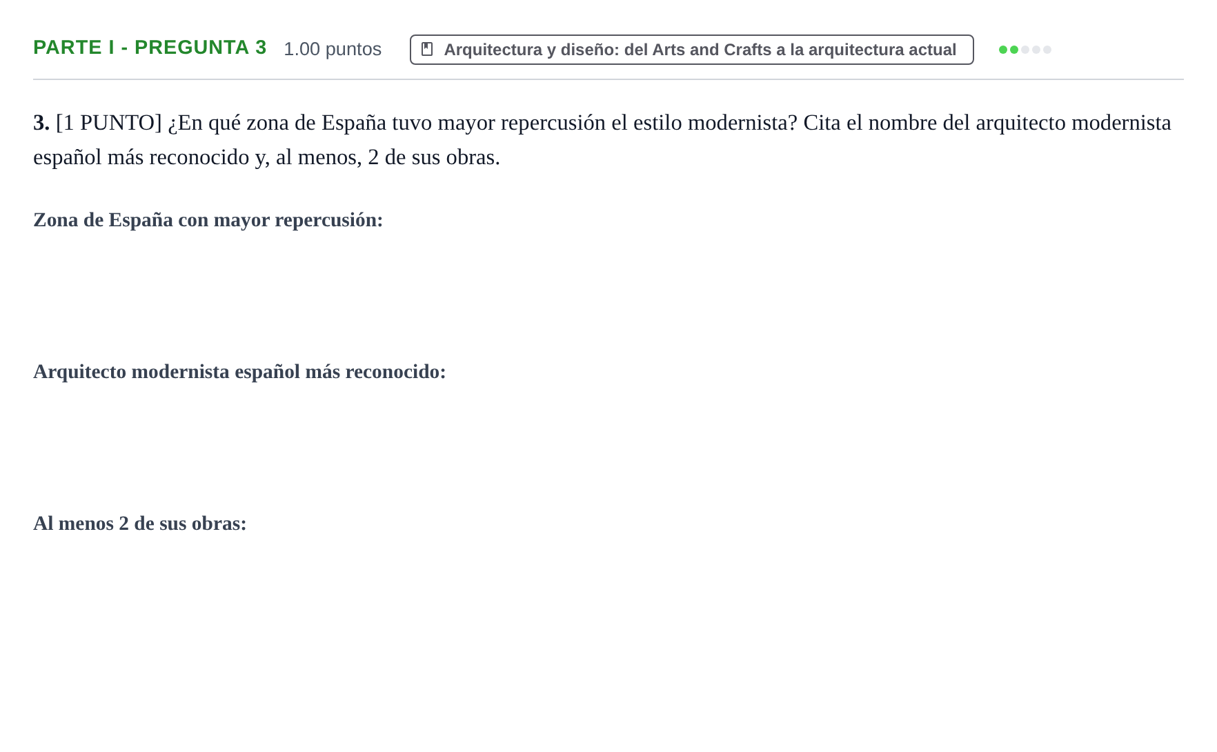Enunciado: Ejercicio Parte I - Pregunta 3 · Fundamentos Artísticos PAU Cantabria Ordinaria 2021