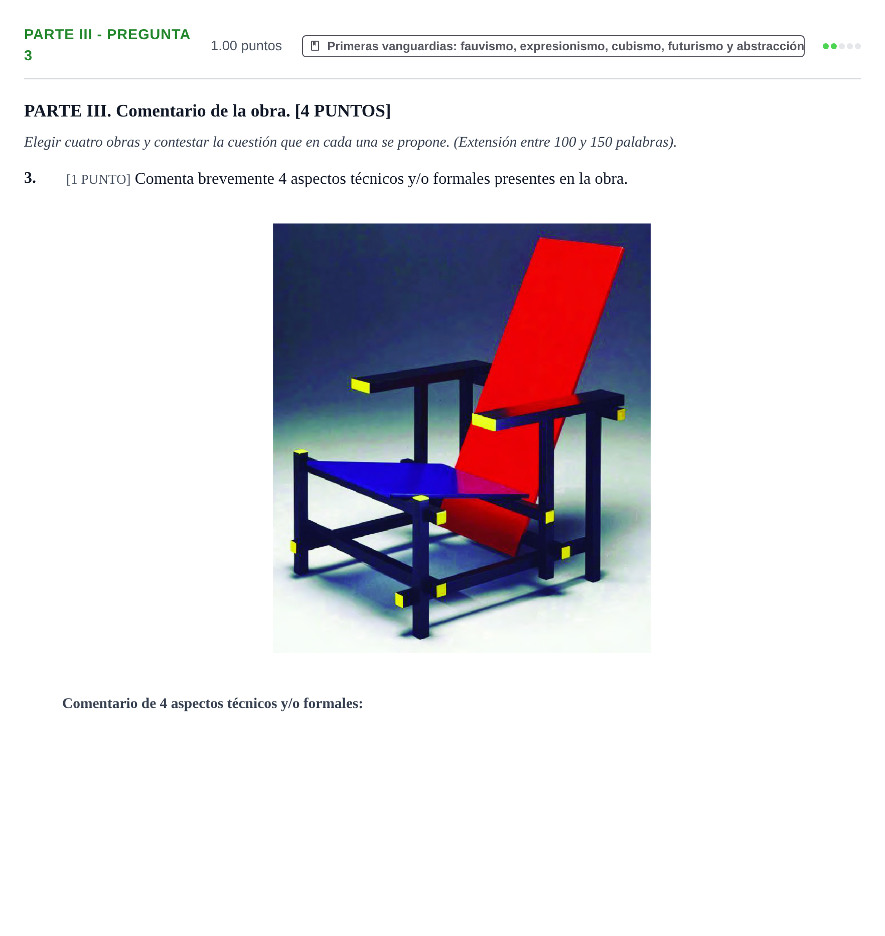 Enunciado: Ejercicio Parte III - Pregunta 3 · Fundamentos Artísticos PAU Cantabria Ordinaria 2021