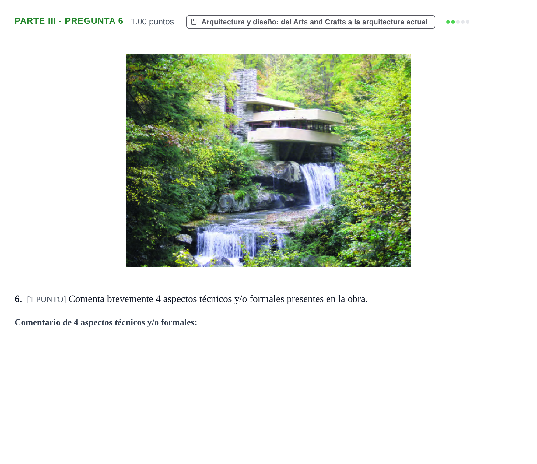 Enunciado: Ejercicio Parte III - Pregunta 6 · Fundamentos Artísticos PAU Cantabria Ordinaria 2021