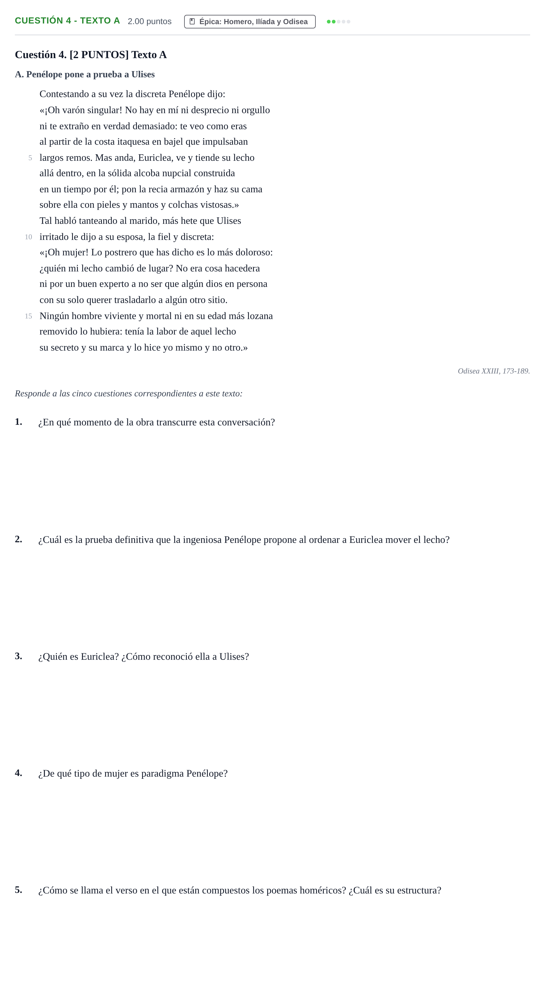 Enunciado: Cuestión 4 - Texto A · Griego II PAU Cantabria Ordinaria 2021