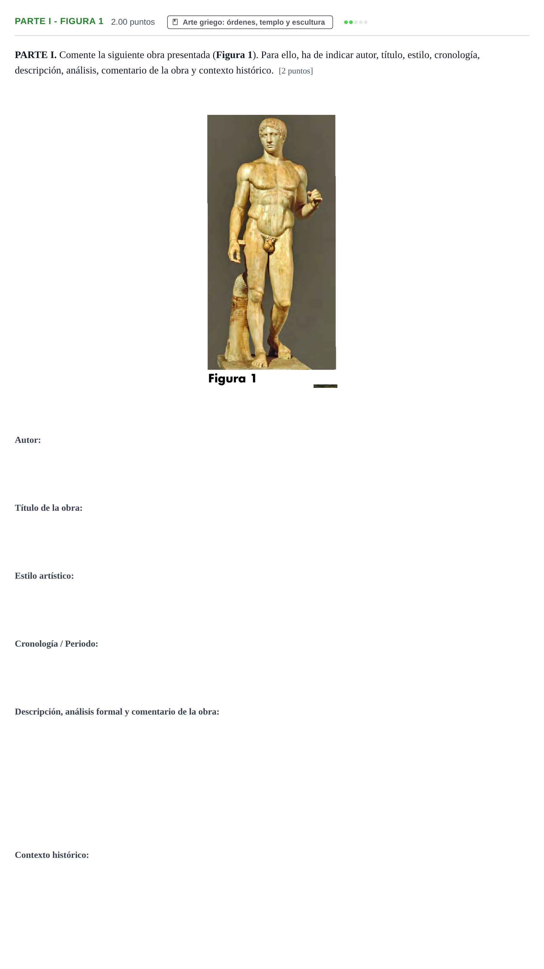 Enunciado: Ejercicio Parte I - Figura 1 · Historia del Arte PAU Cantabria Extraordinaria 2021