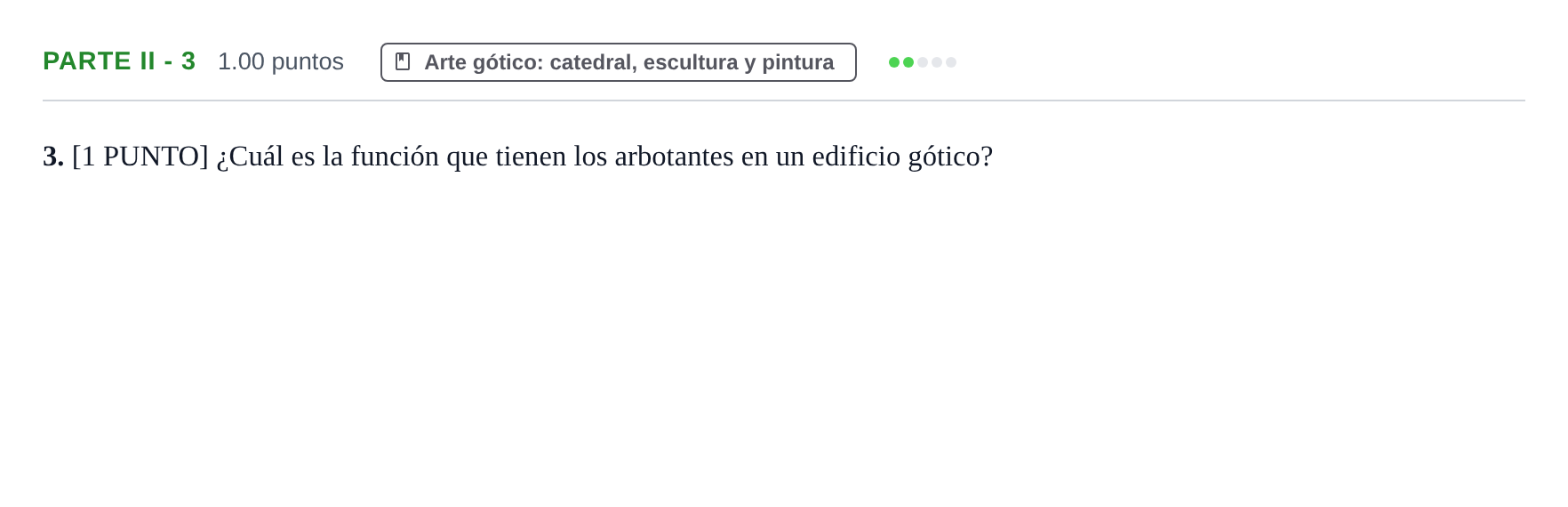 Enunciado: Ejercicio Parte II - 3 · Historia del Arte PAU Cantabria Extraordinaria 2021
