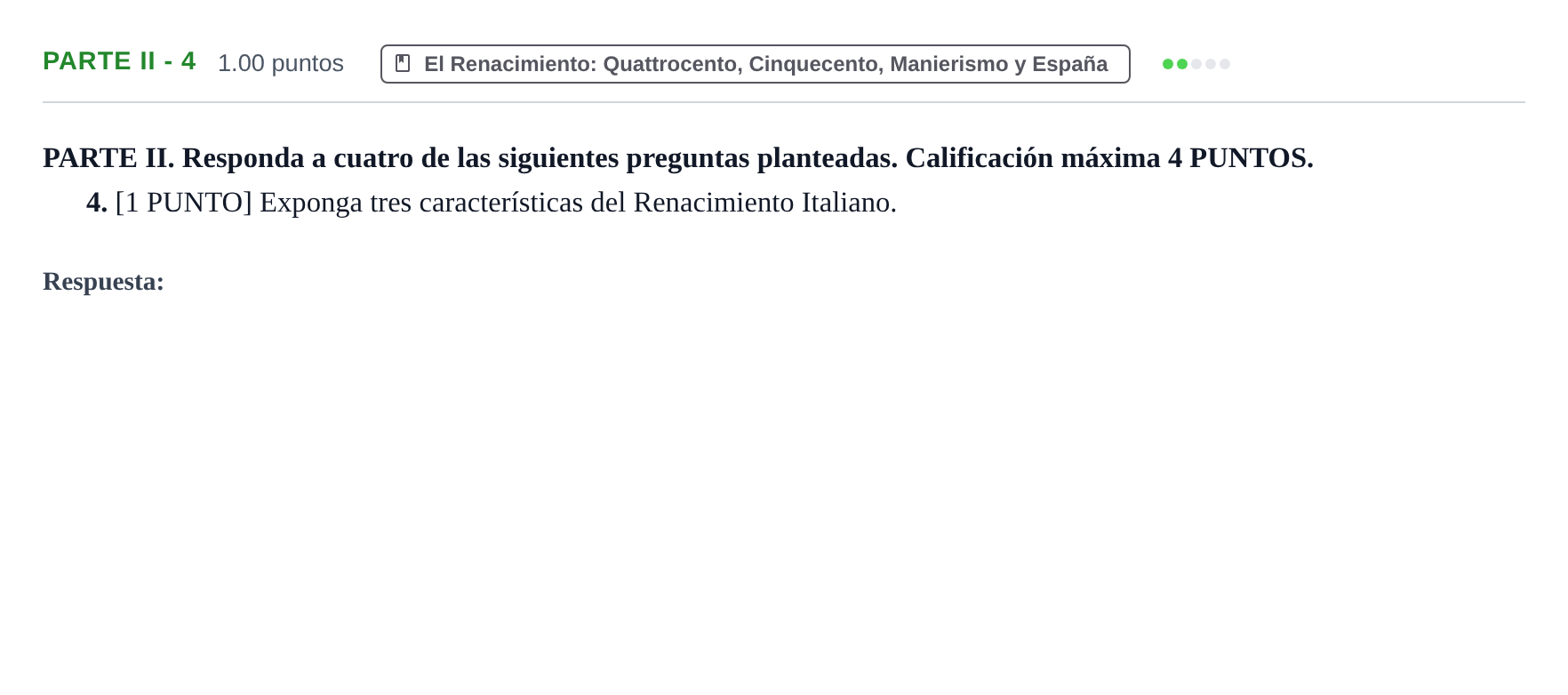 Enunciado: Ejercicio Parte II - 4 · Historia del Arte PAU Cantabria Ordinaria 2021