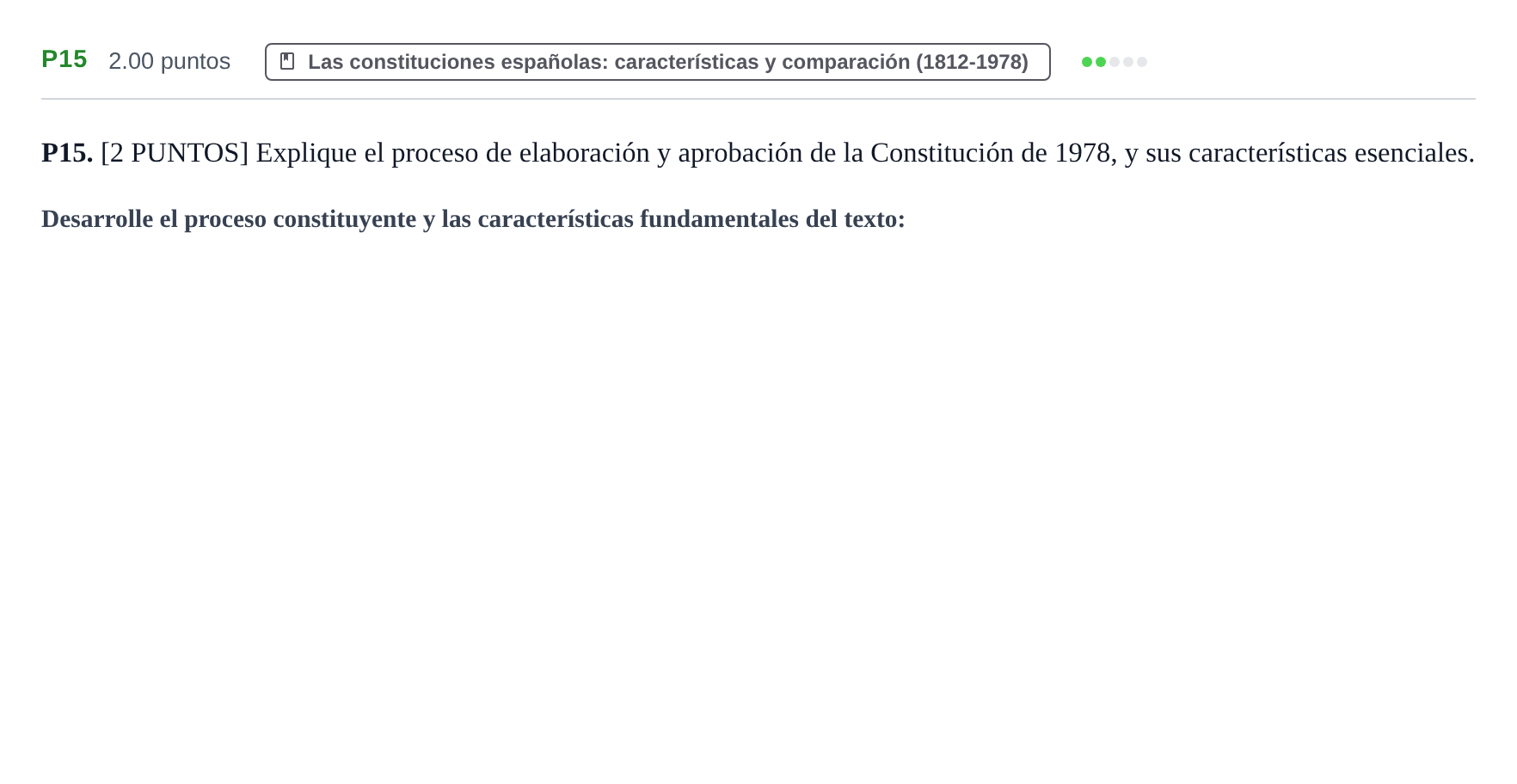Enunciado: Ejercicio P15 · Historia de España PAU Cantabria Ordinaria 2021