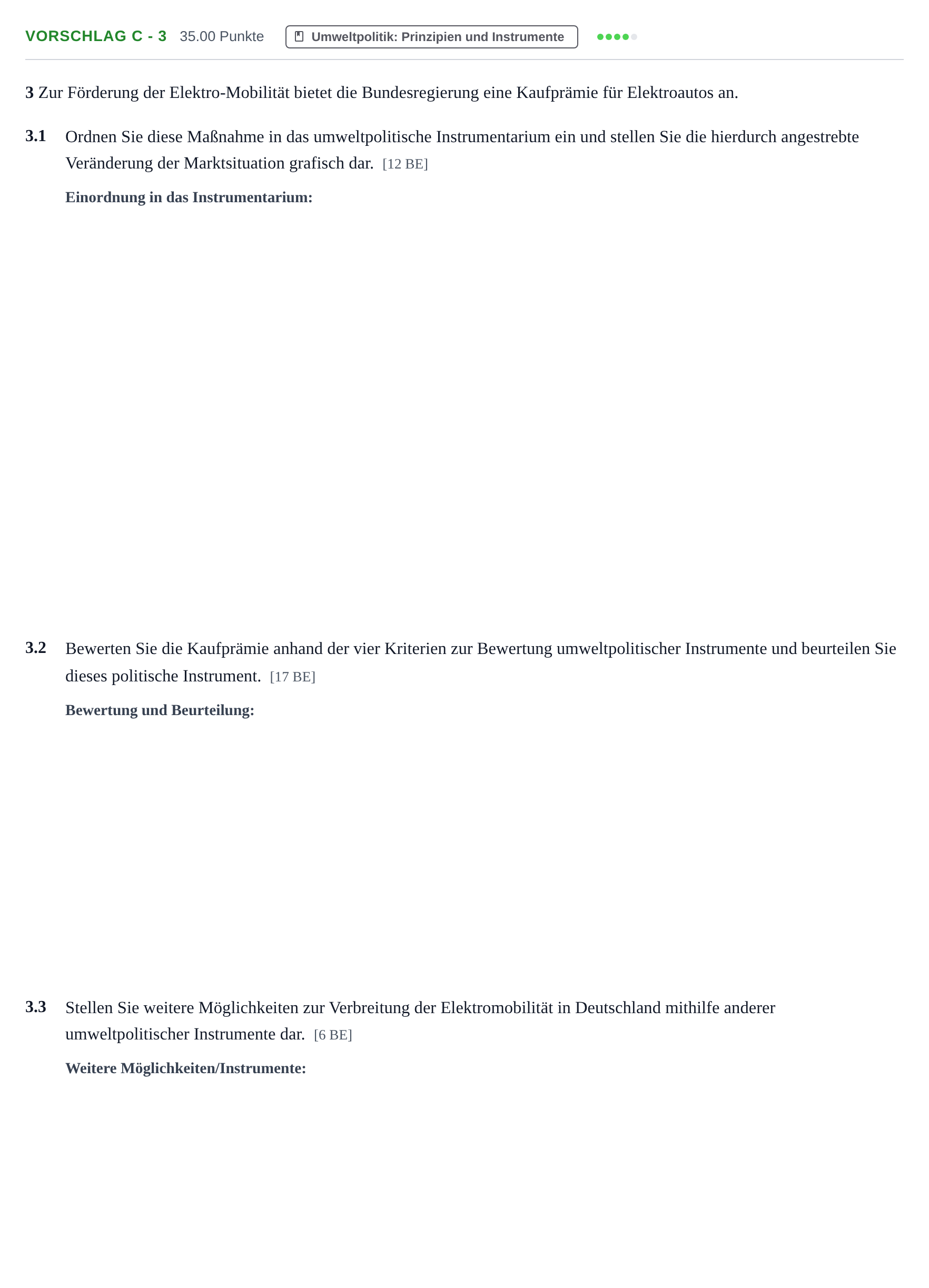 Aufgabenstellung: Aufgabe Vorschlag C - 3 · Abitur Hessen Umweltökonomie GK 2021