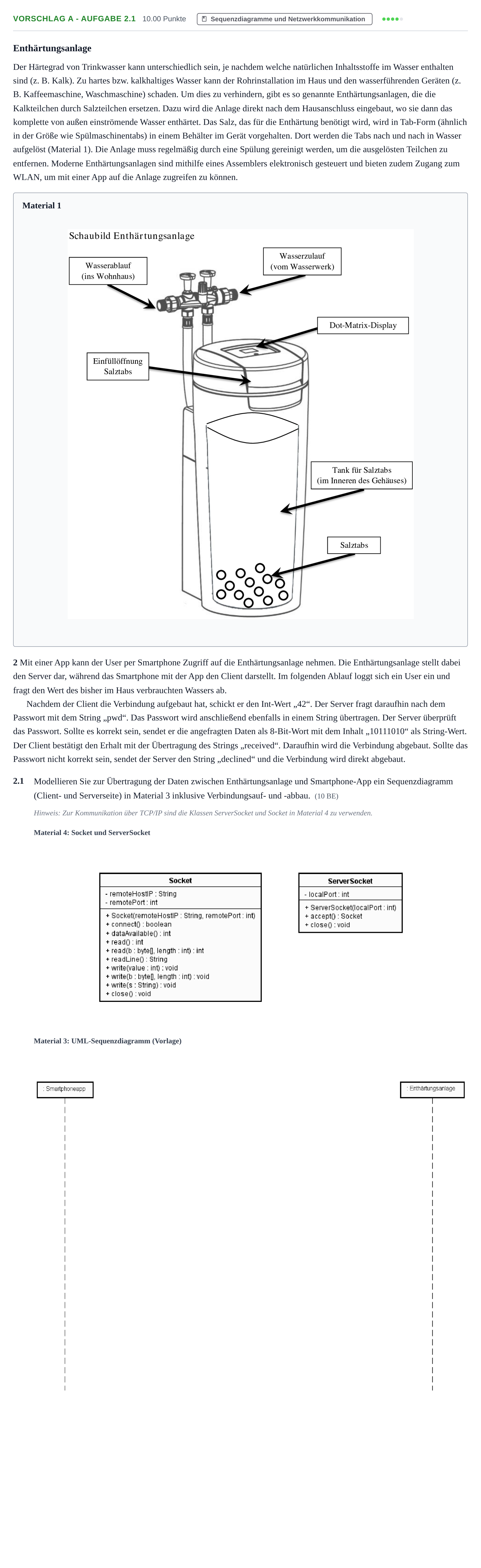 Aufgabenstellung: Aufgabe Vorschlag A - Aufgabe 2.1 · Abitur Hessen Technische Informatik LK 2021