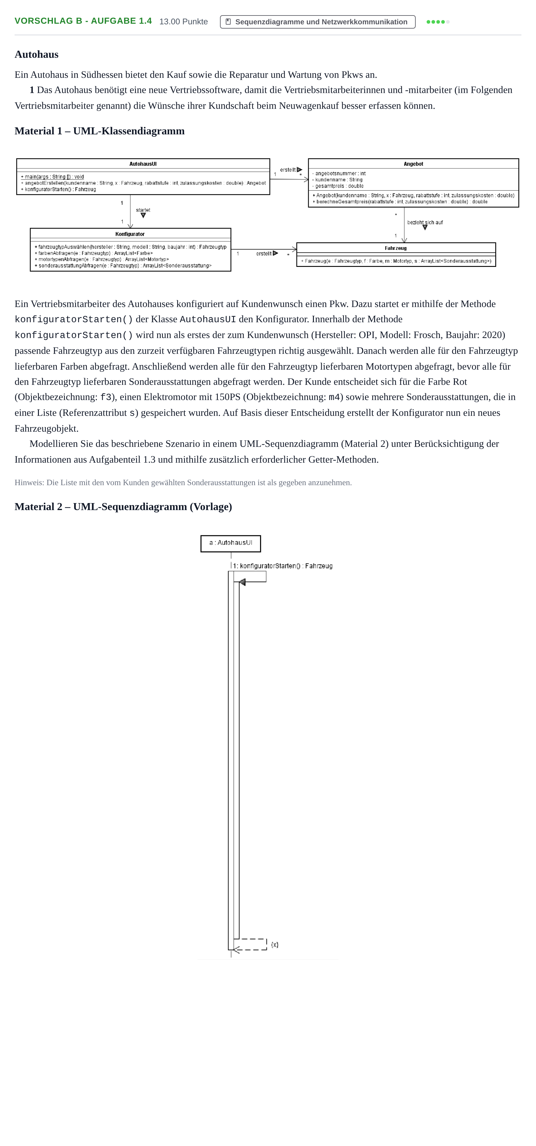 Aufgabenstellung: Aufgabe Vorschlag B - Aufgabe 1.4 · Abitur Hessen Technische Informatik LK 2021