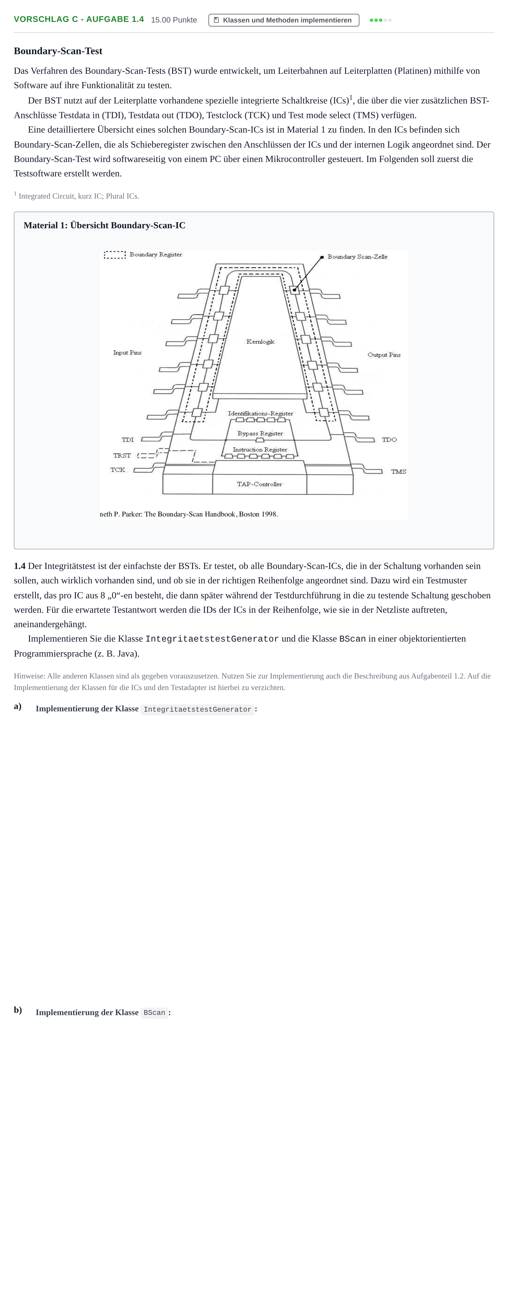 Aufgabenstellung: Aufgabe Vorschlag C - Aufgabe 1.4 · Abitur Hessen Technische Informatik LK 2021