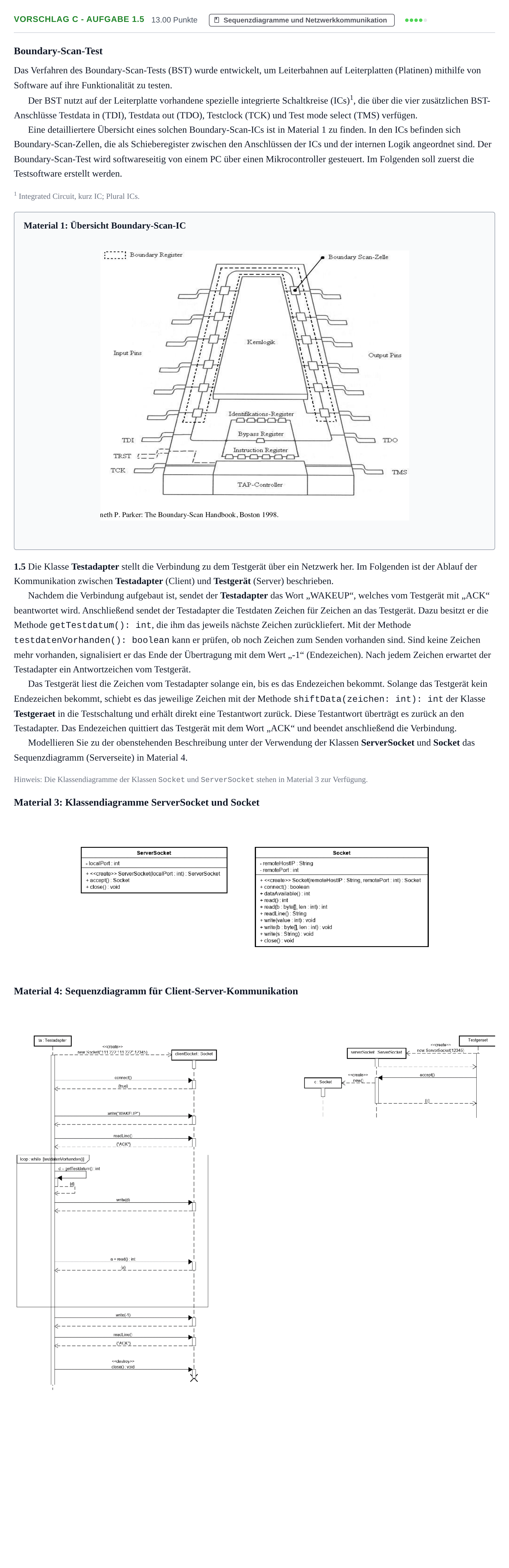 Aufgabenstellung: Aufgabe Vorschlag C - Aufgabe 1.5 · Abitur Hessen Technische Informatik LK 2021