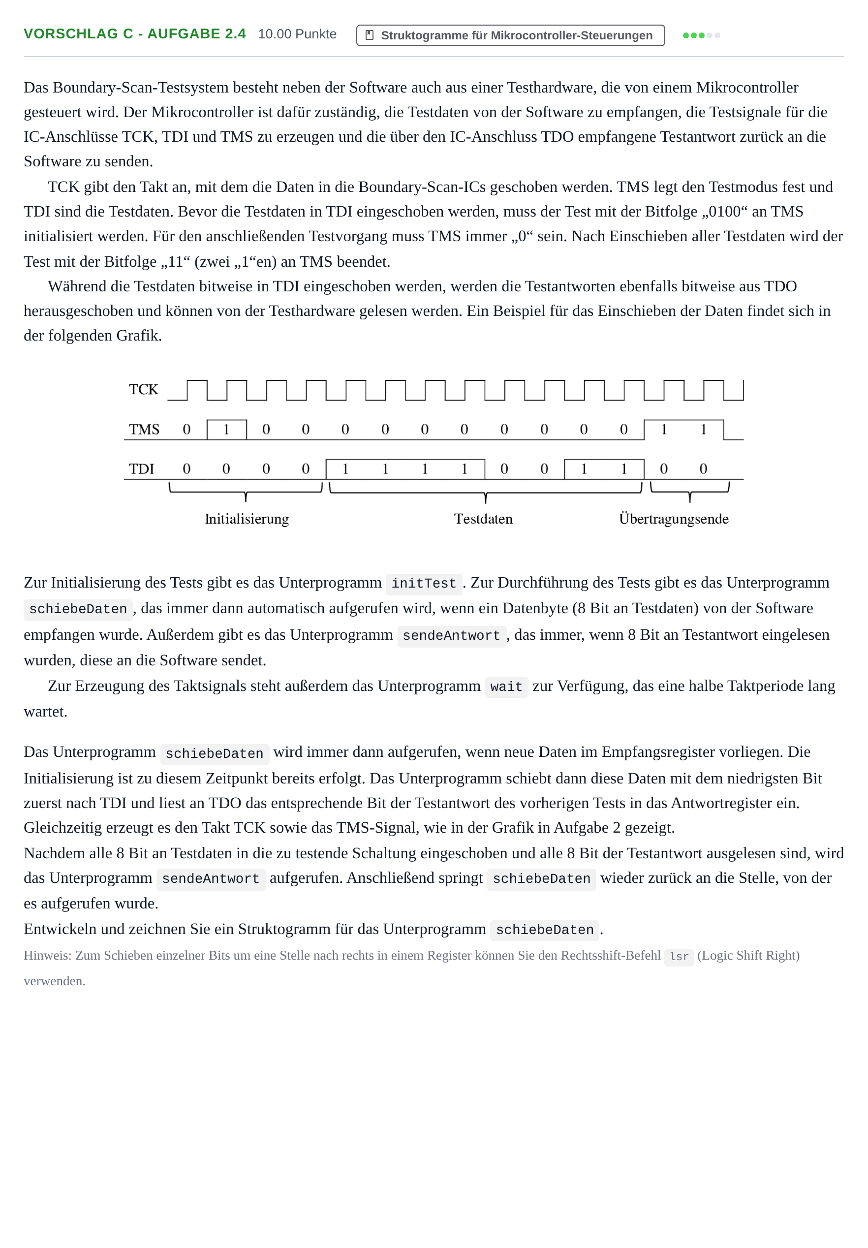 Aufgabenstellung: Aufgabe Vorschlag C - Aufgabe 2.4 · Abitur Hessen Technische Informatik LK 2021
