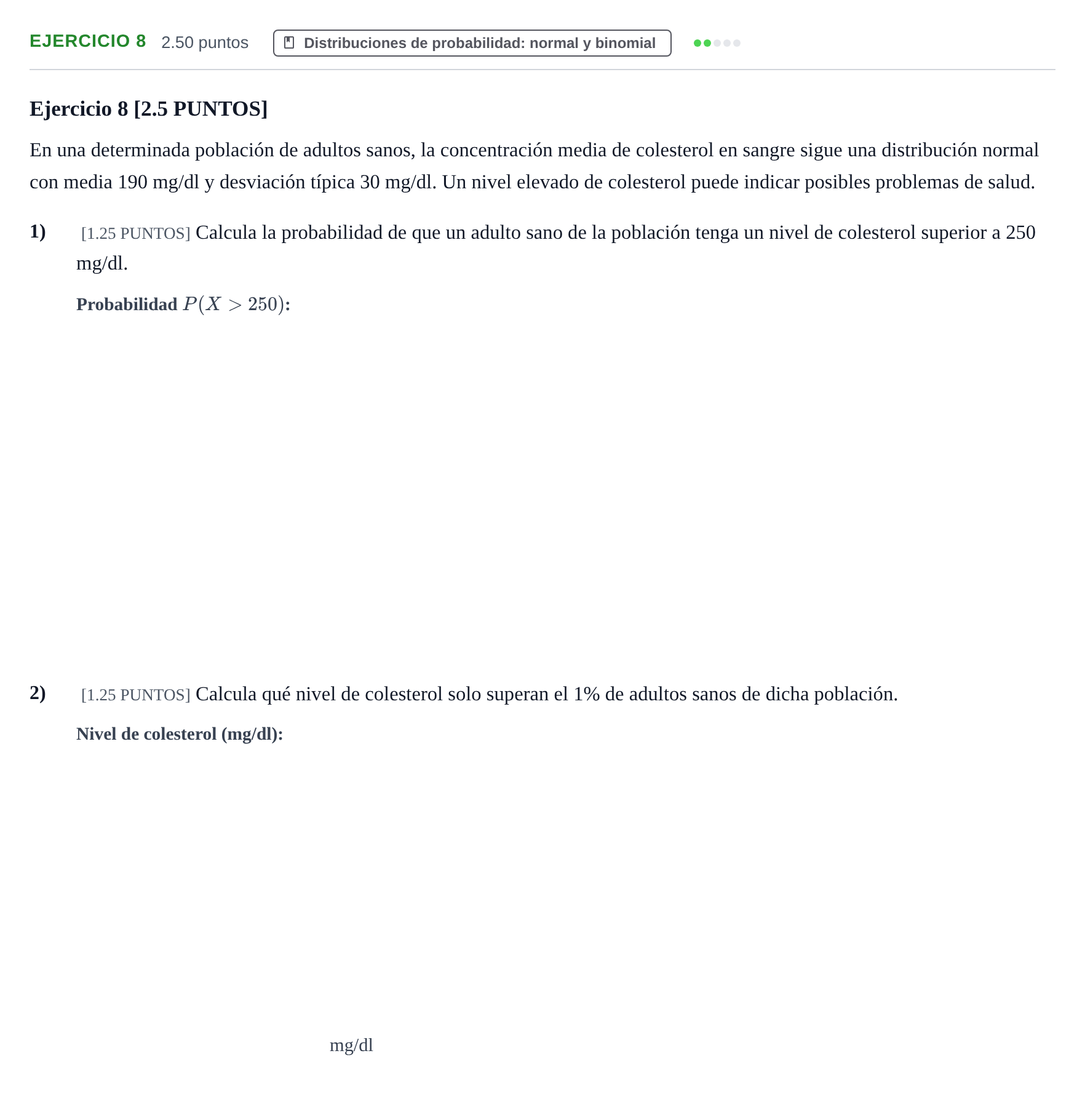 Enunciado: Ejercicio 8 · Matemáticas II PAU Cantabria Extraordinaria 2021