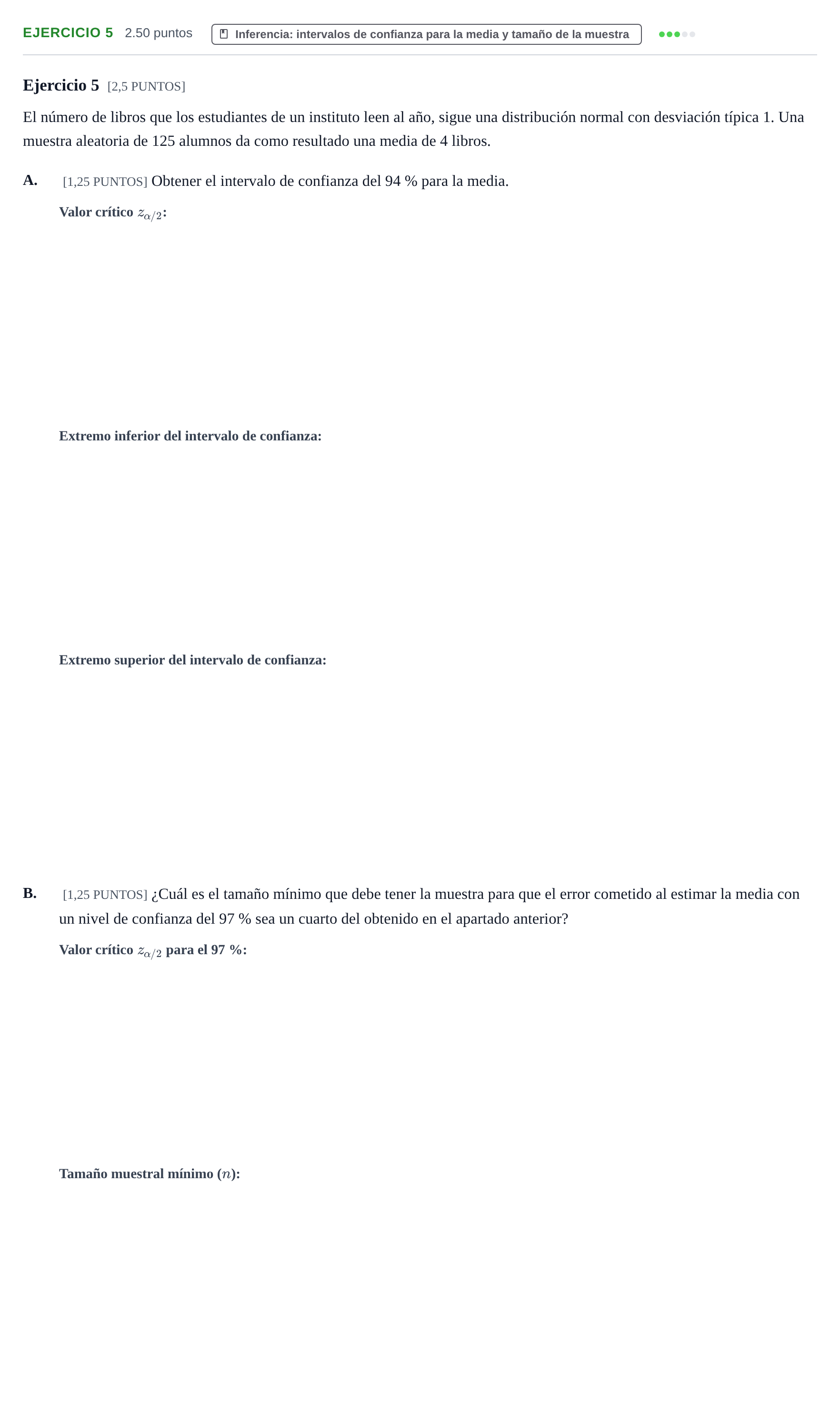 Enunciado: Ejercicio 5 · Matemáticas aplicadas a las Ciencias Sociales II PAU Cantabria Extraordinaria 2021