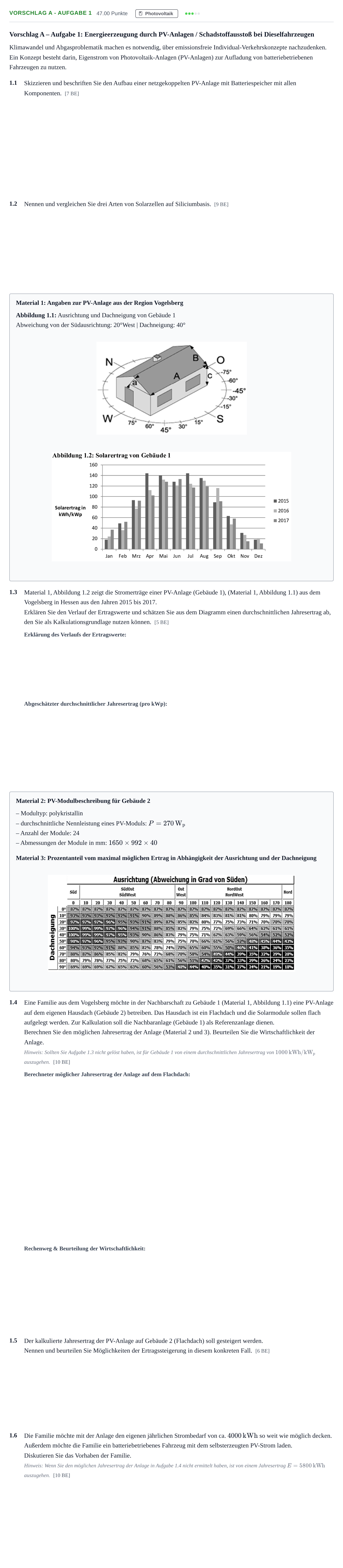 Aufgabenstellung: Aufgabe Vorschlag A - Aufgabe 1 · Abitur Hessen Umwelttechnik LK 2021