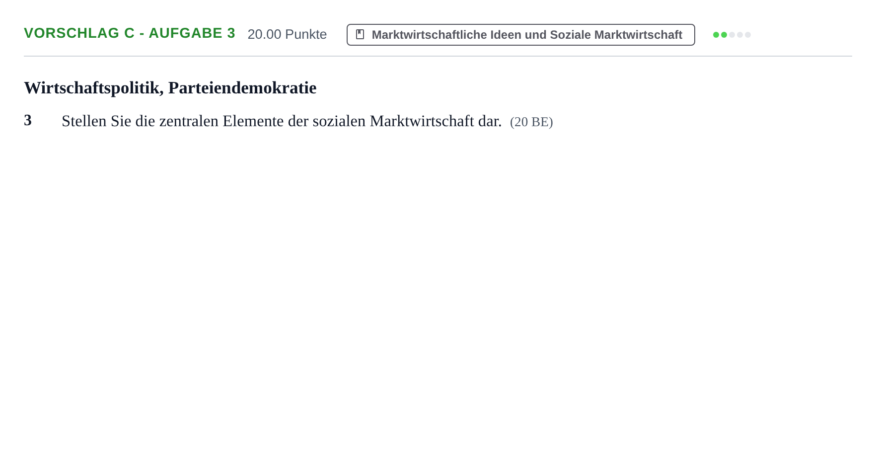 Aufgabenstellung: Aufgabe Vorschlag C - Aufgabe 3 · Abitur Hessen Wirtschaftswissenschaften GK 2021