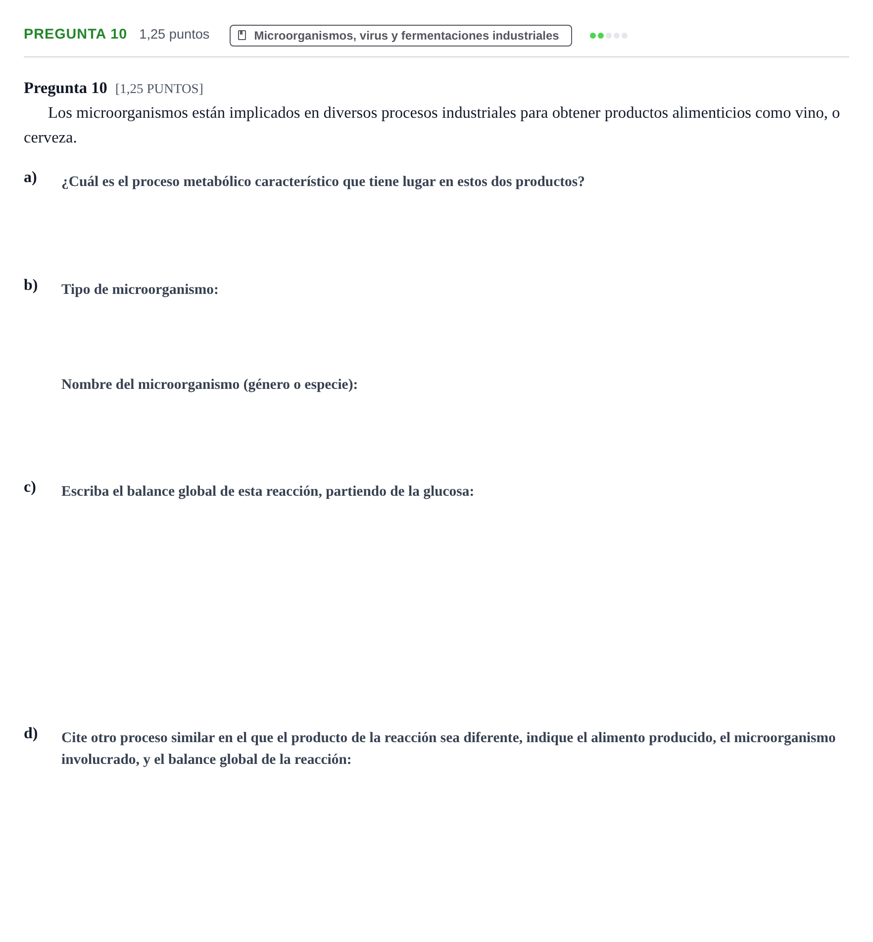 Enunciado: Pregunta 10 · Biología PAU Cantabria Extraordinaria 2024