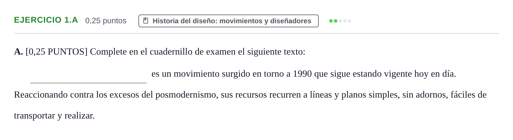 Enunciado: Ejercicio 1.A · Diseño PAU Cantabria Ordinaria 2024