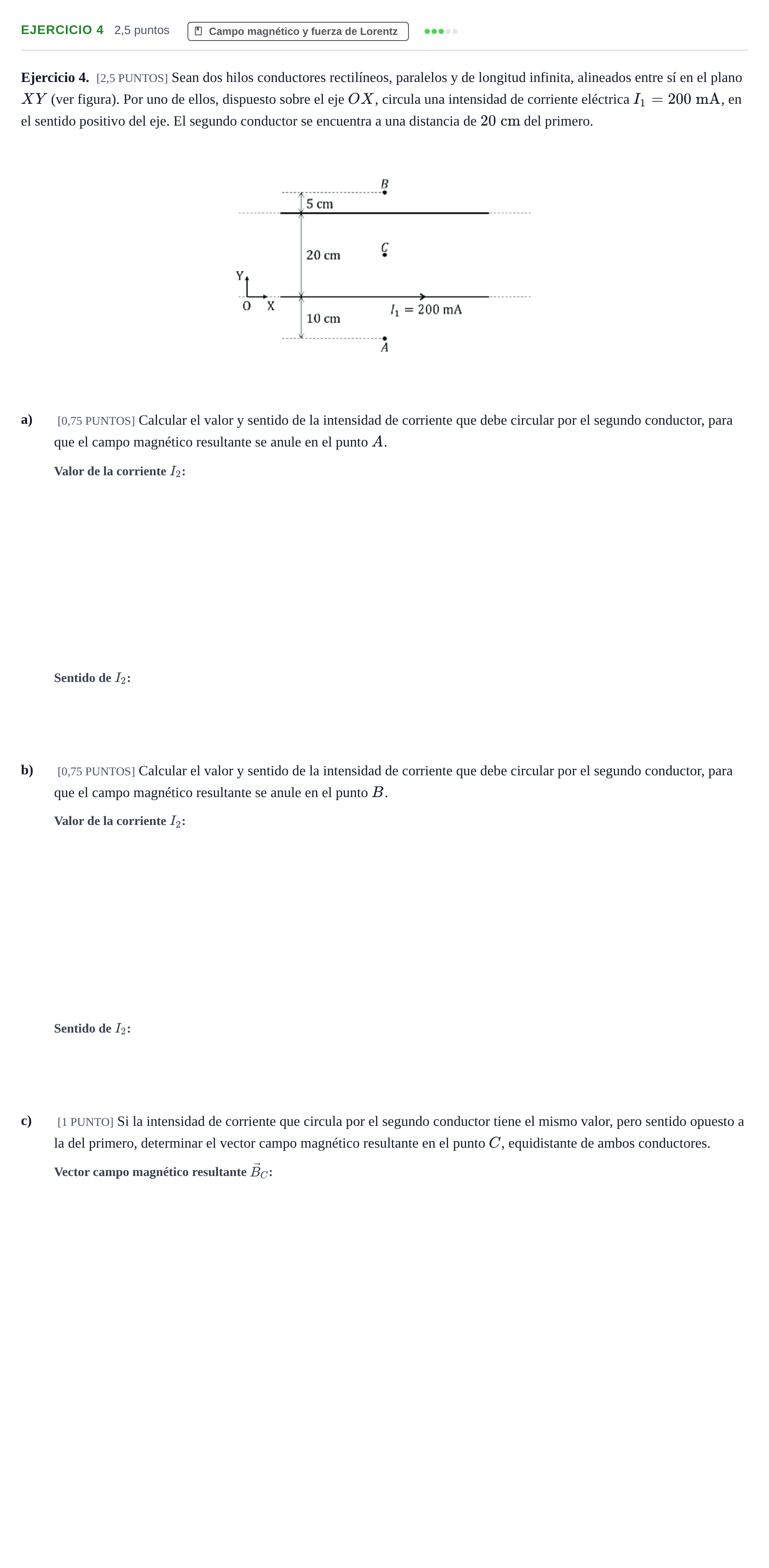 Enunciado: Ejercicio 4 · Física PAU Cantabria Ordinaria 2024