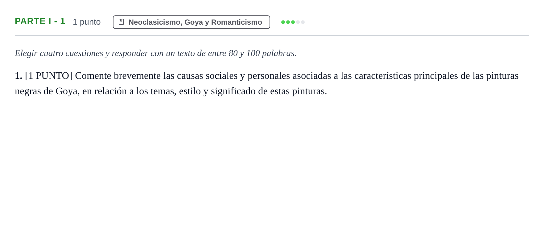 Enunciado: Ejercicio Parte I - 1 · Fundamentos Artísticos PAU Cantabria Extraordinaria (Fundamentos del Arte II) 2024