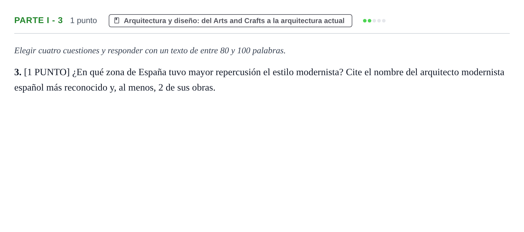 Enunciado: Ejercicio Parte I - 3 · Fundamentos Artísticos PAU Cantabria Extraordinaria (Fundamentos del Arte II) 2024